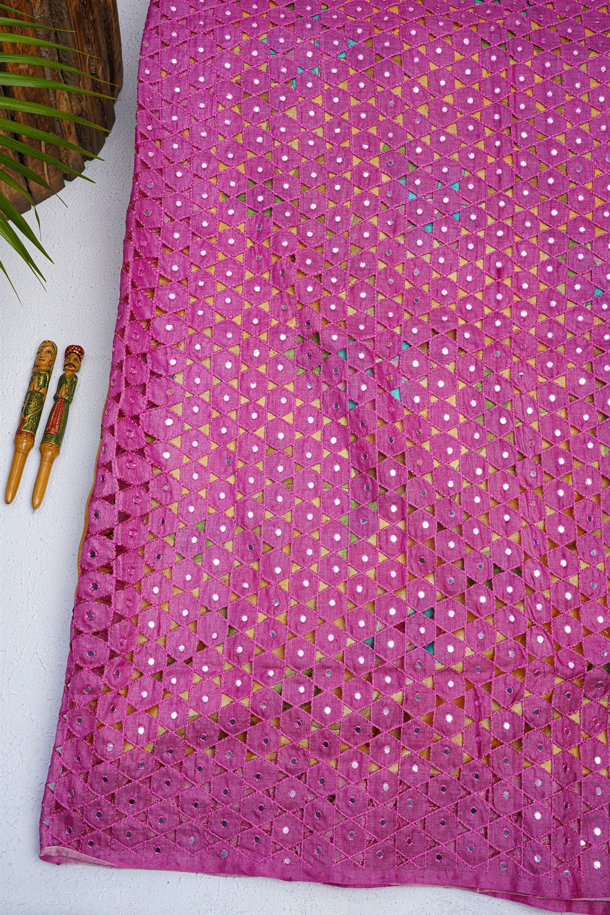 Designer Tussar Light Orange Saree