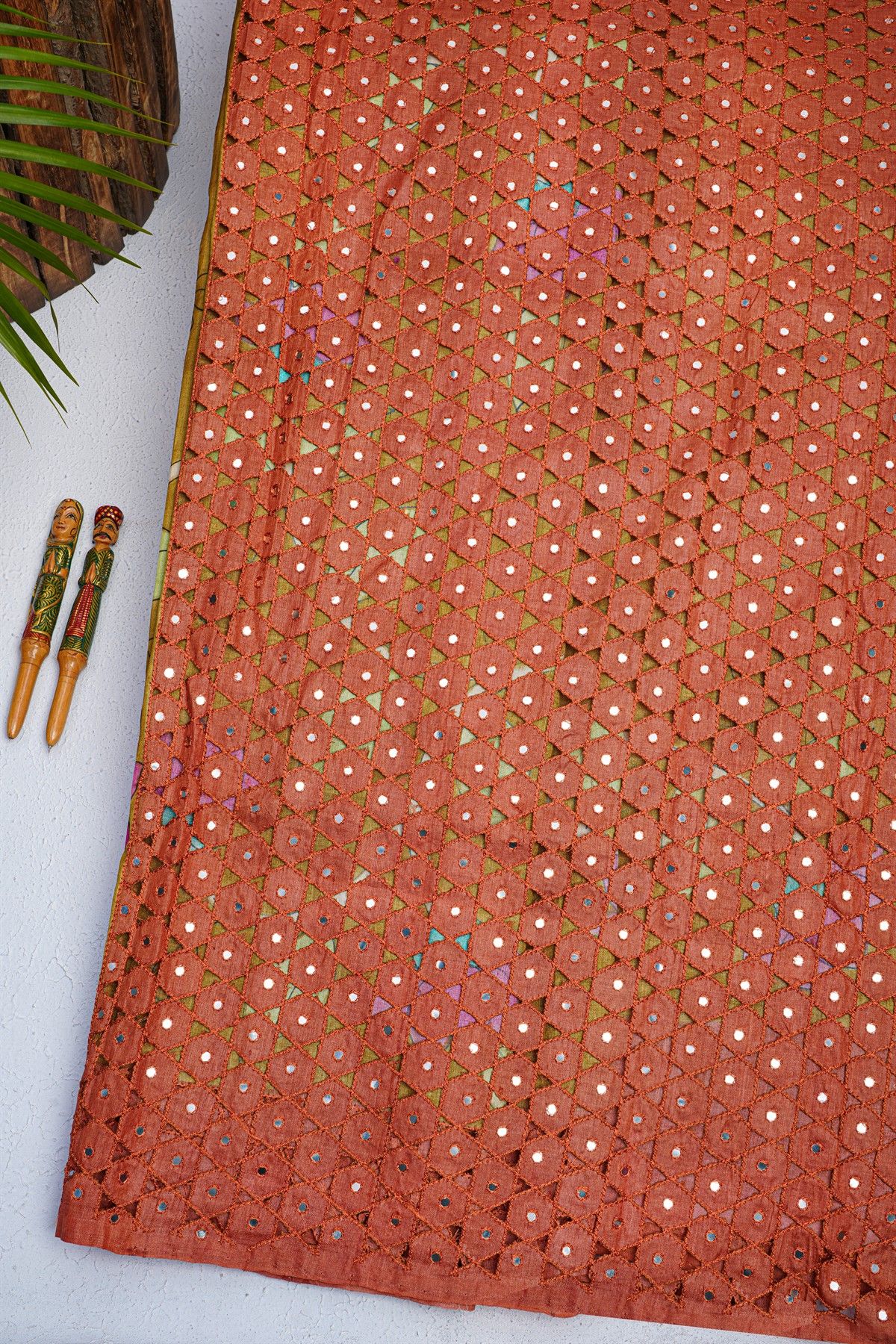 Fancy Tussar Mustard Saree