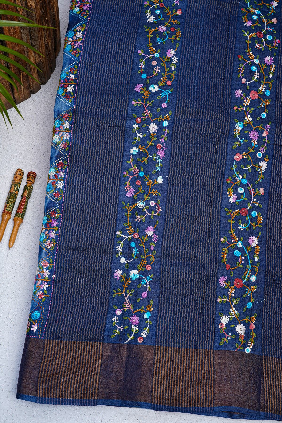 Fancy Tussar Multi-Colour  Saree