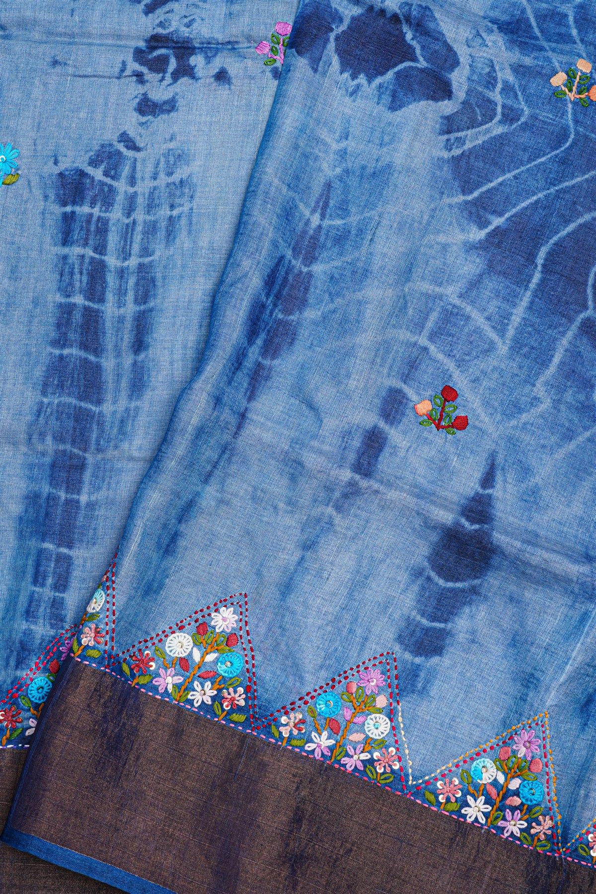 Fancy Tussar Multi-Colour  Saree