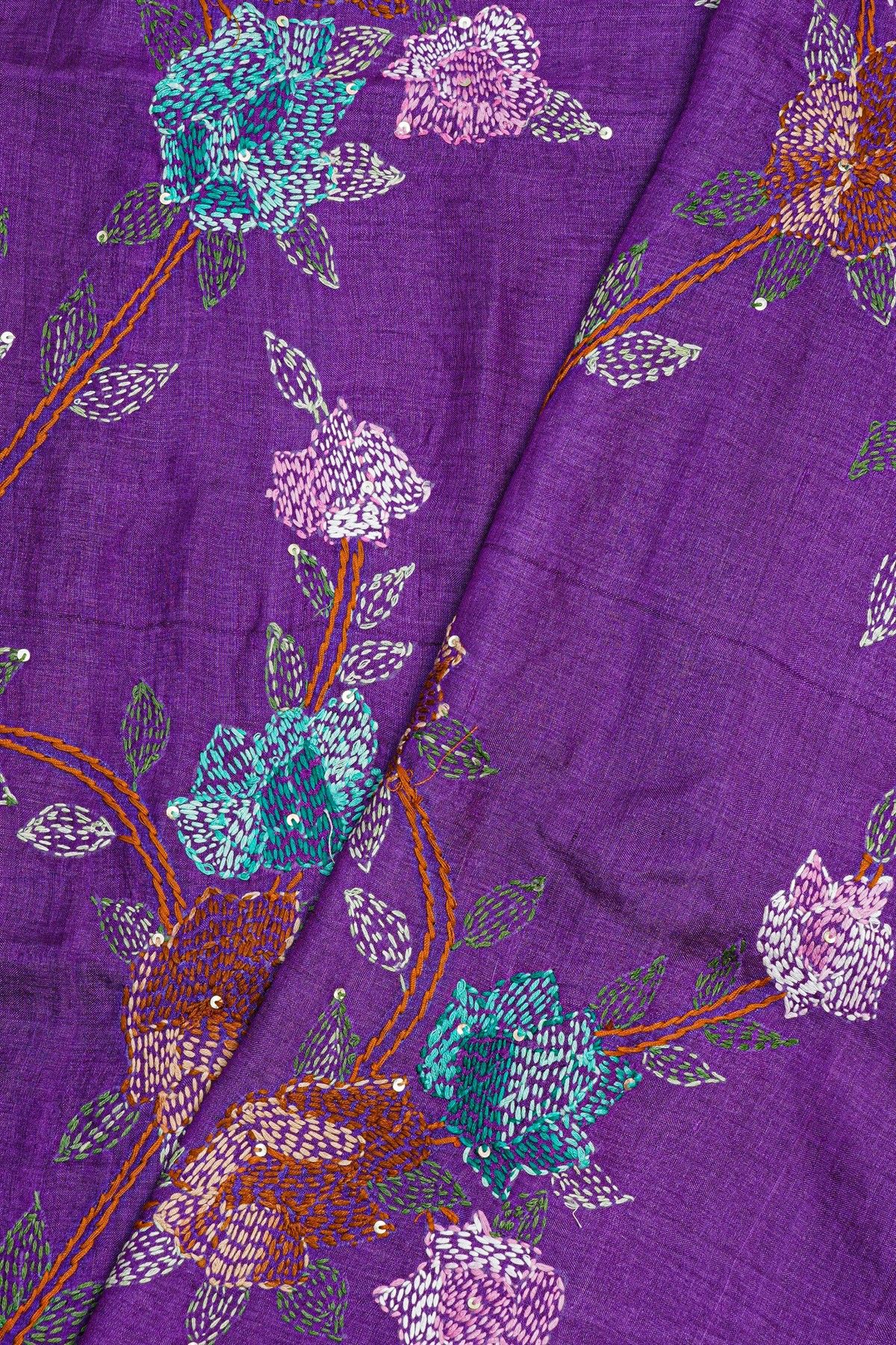 Fancy Tussar Navy Blue  Saree