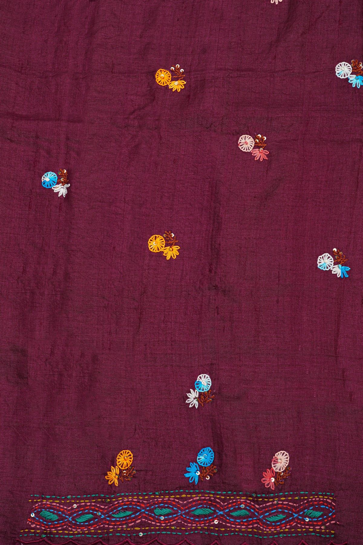 Fancy Silk Magenta Saree