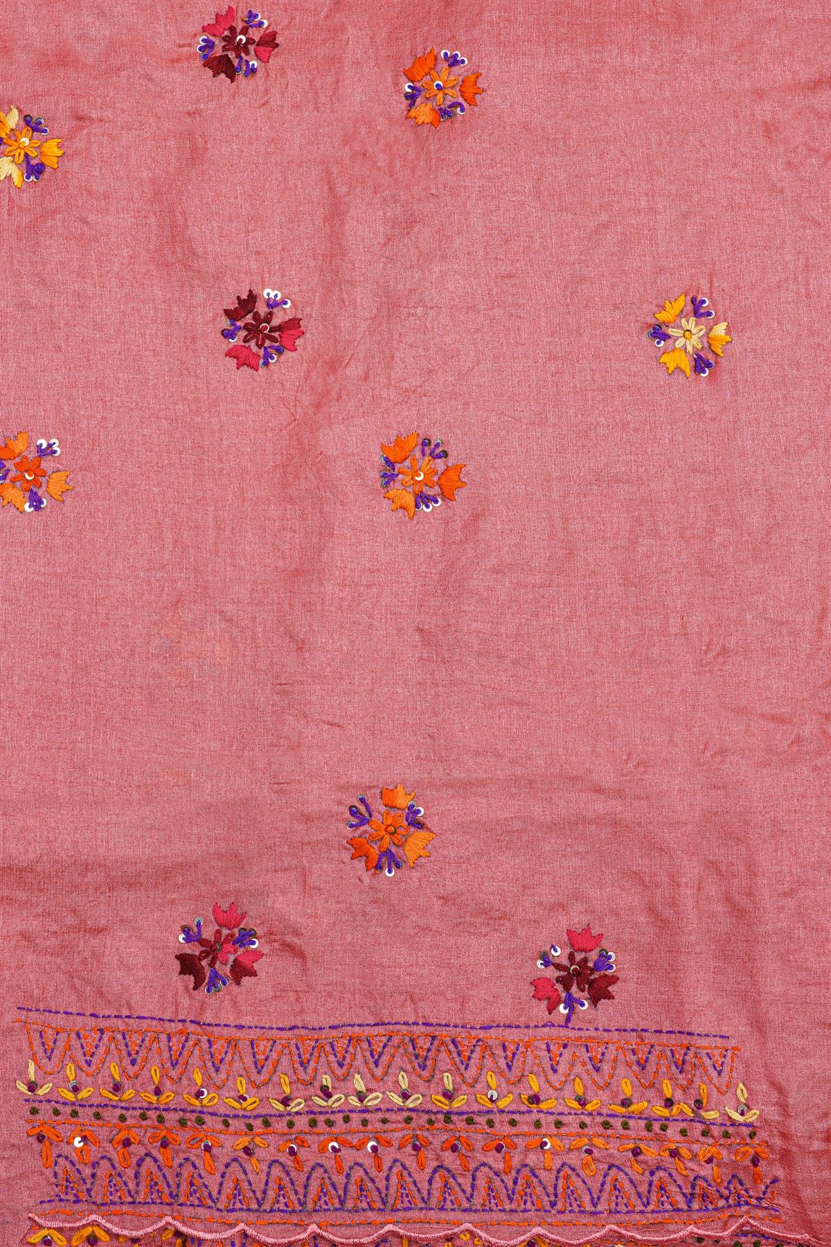 Fancy Tussar Pink  Saree