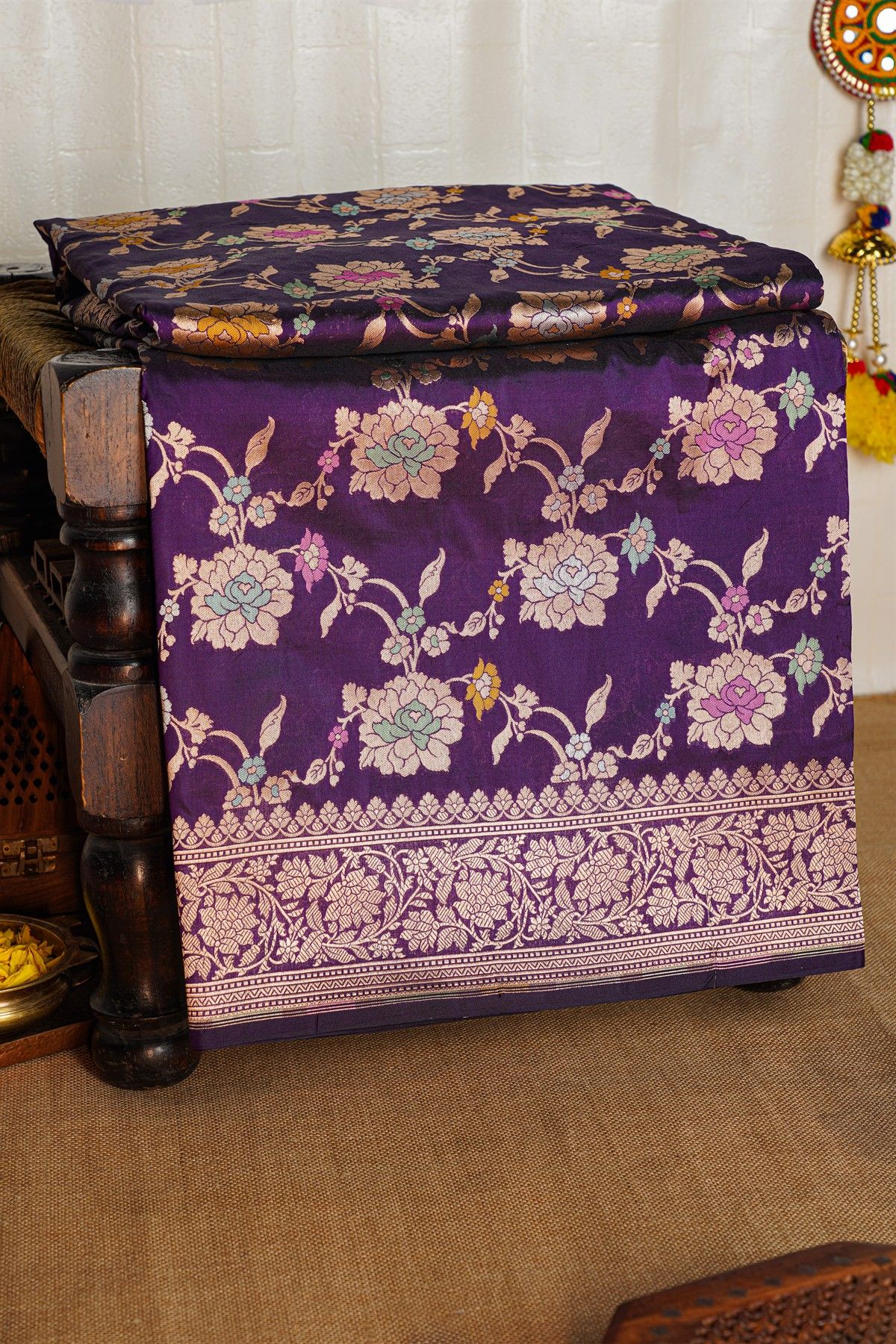 Banarasi Silk Violet Saree