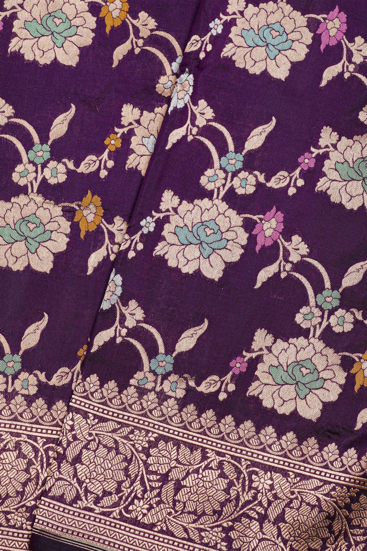 Banarasi Silk Violet Saree