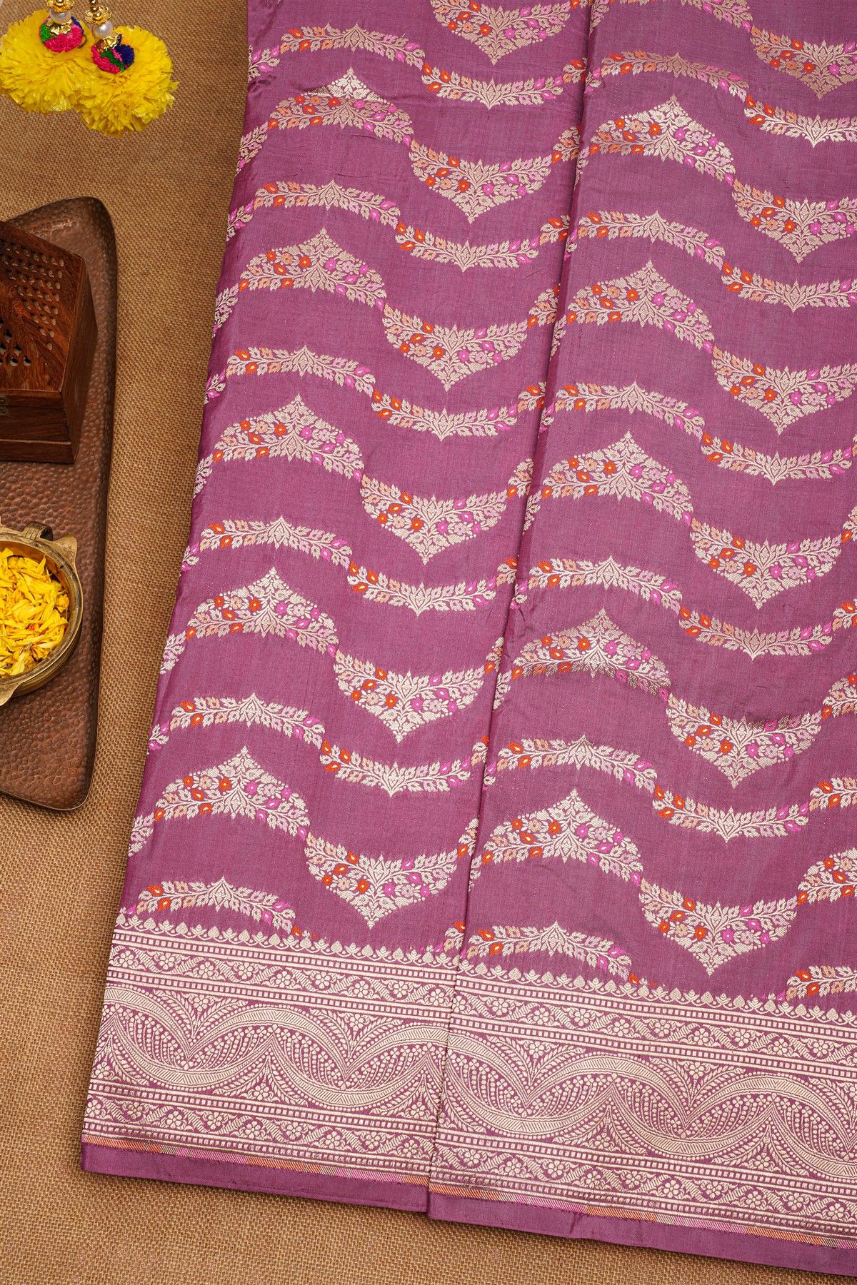 Banarasi Silk Mauve Saree
