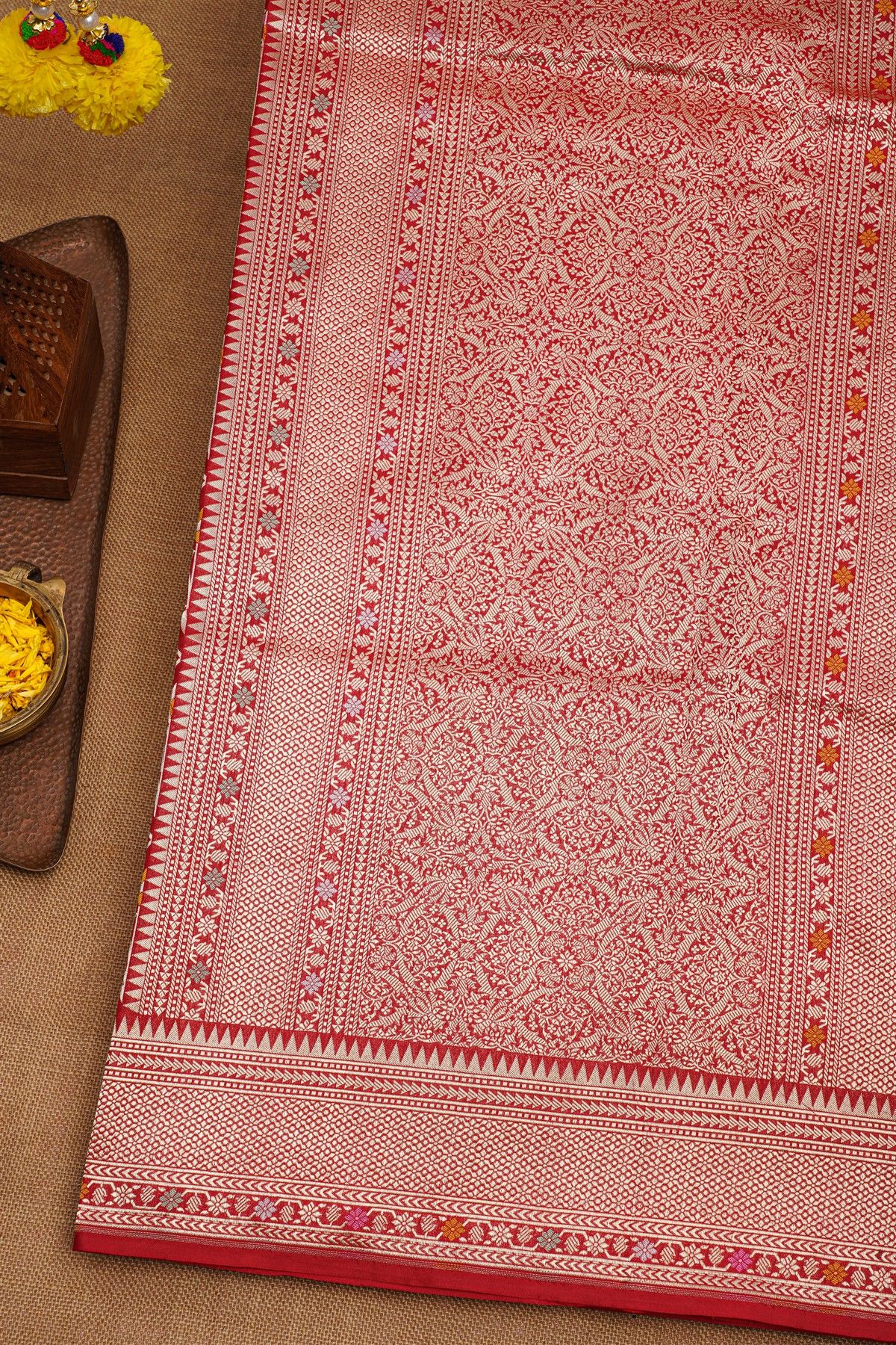 Banarasi Silk Rani Pink Saree