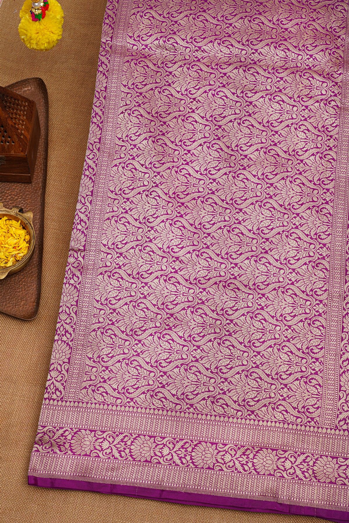 Banarasi Silk Purple Saree
