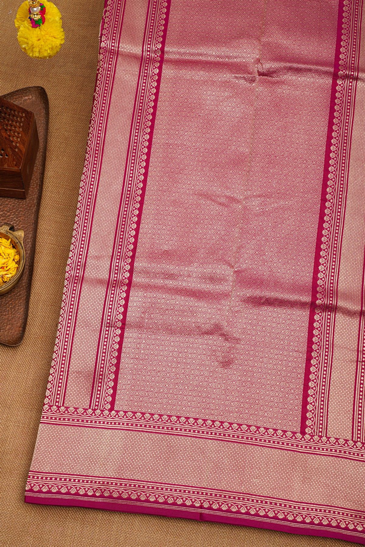 Banarasi Silk Magenta Saree