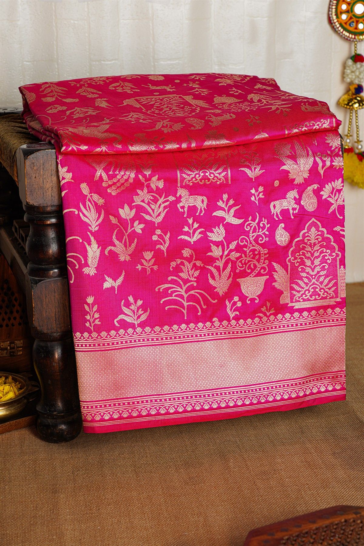 Banarasi Silk Pink Saree
