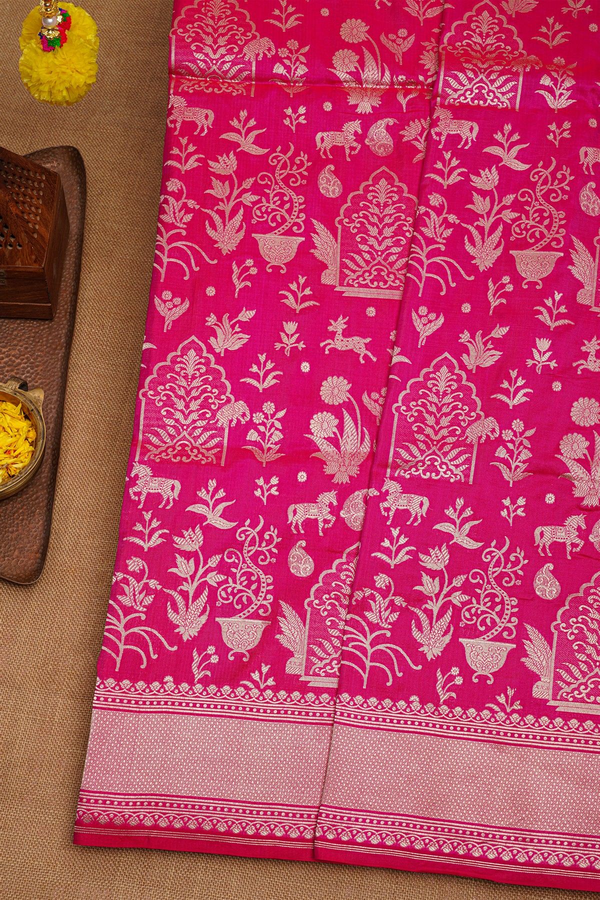 Banarasi Silk Pink Saree