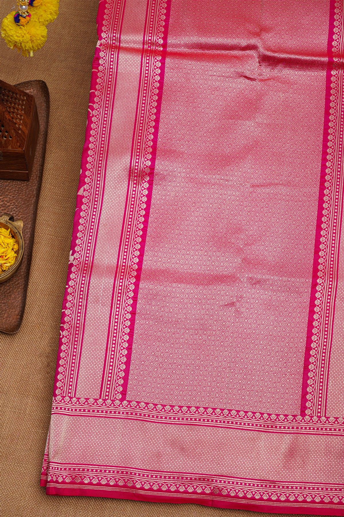 Banarasi Silk Pink Saree