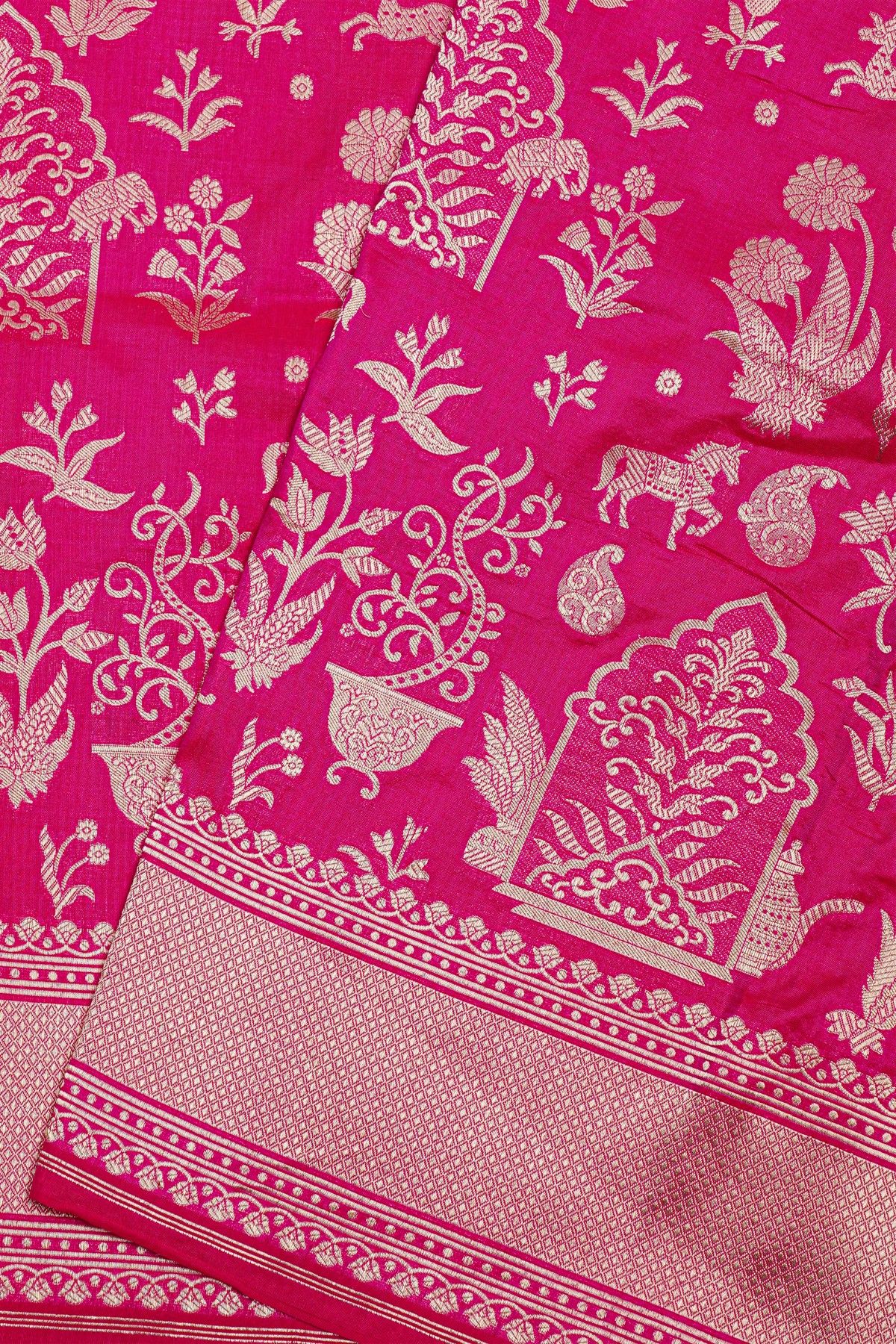 Banarasi Silk Pink Saree