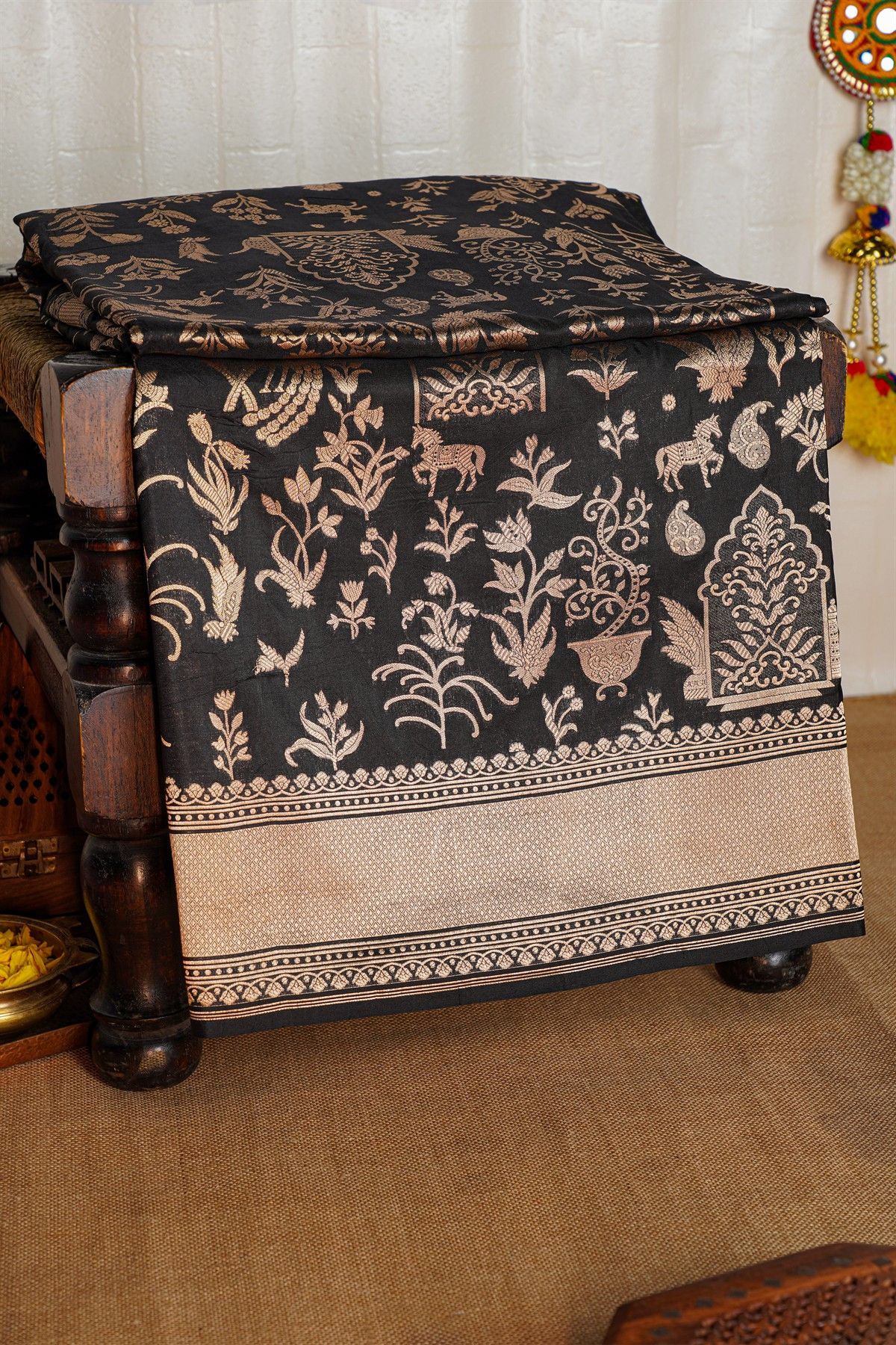 Banarasi Silk  Black Saree