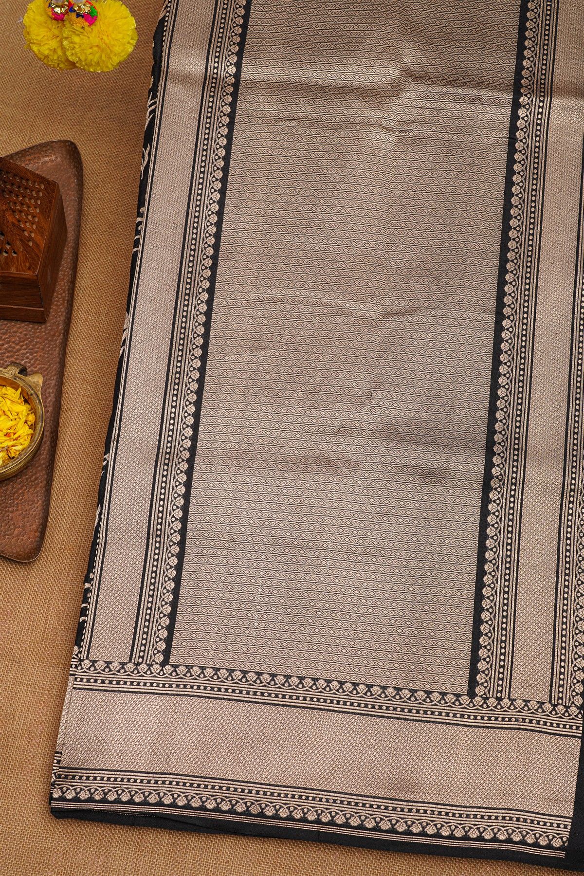 Banarasi Silk  Black Saree