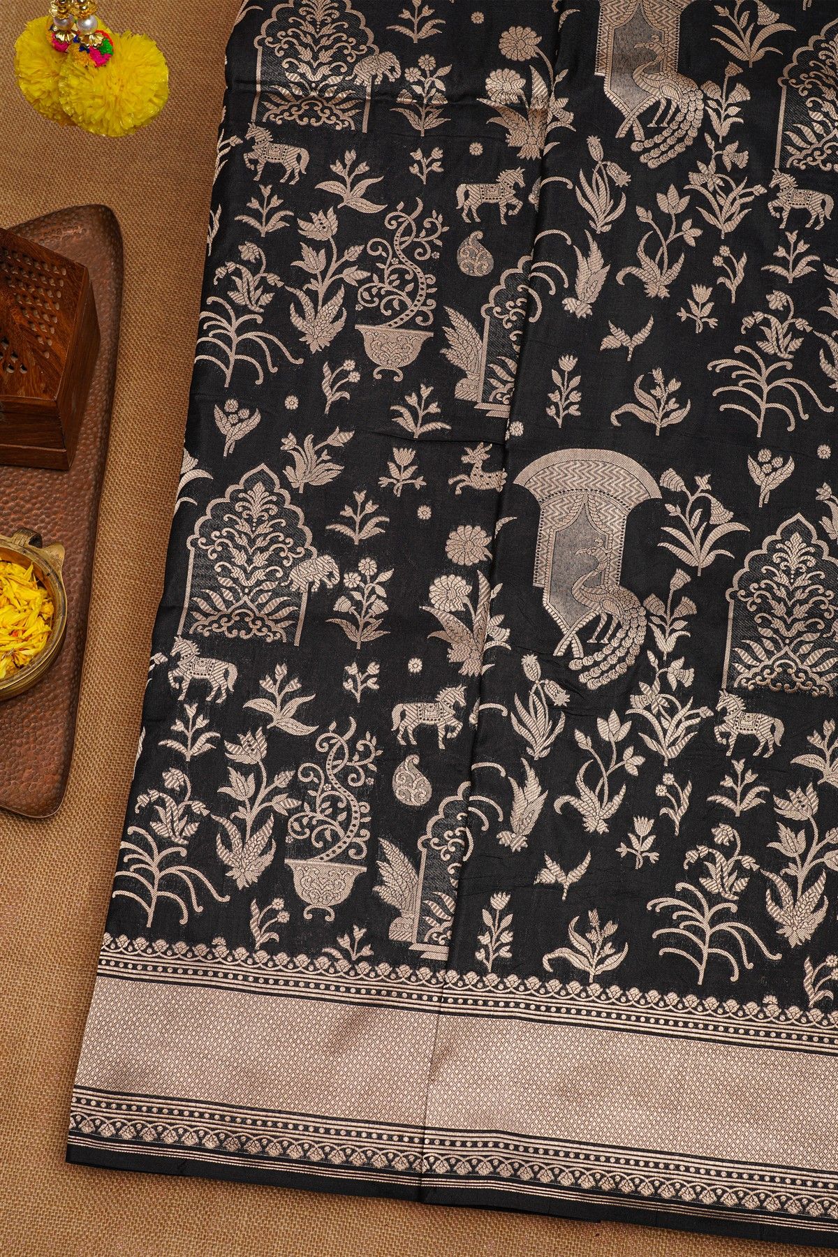 Banarasi Silk  Black Saree