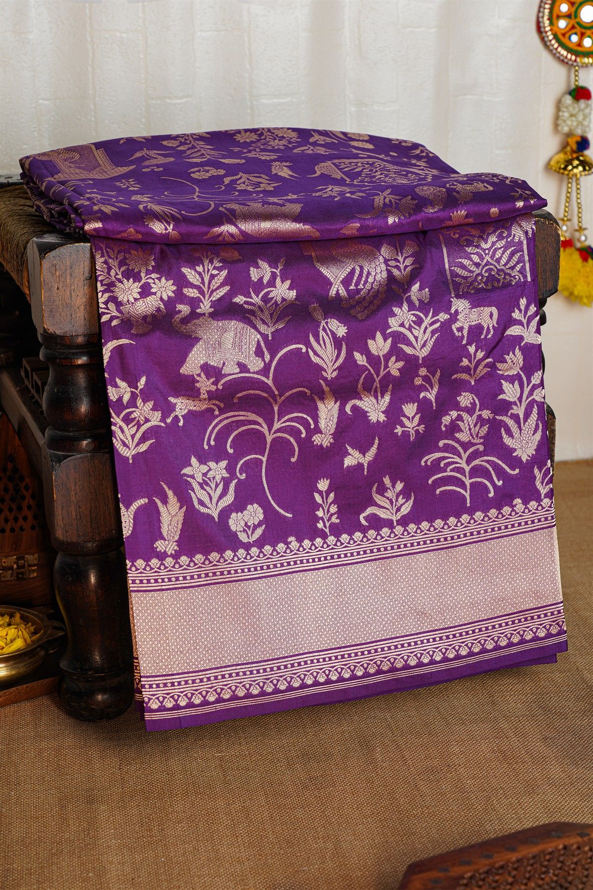 Banarasi Silk Purple Saree