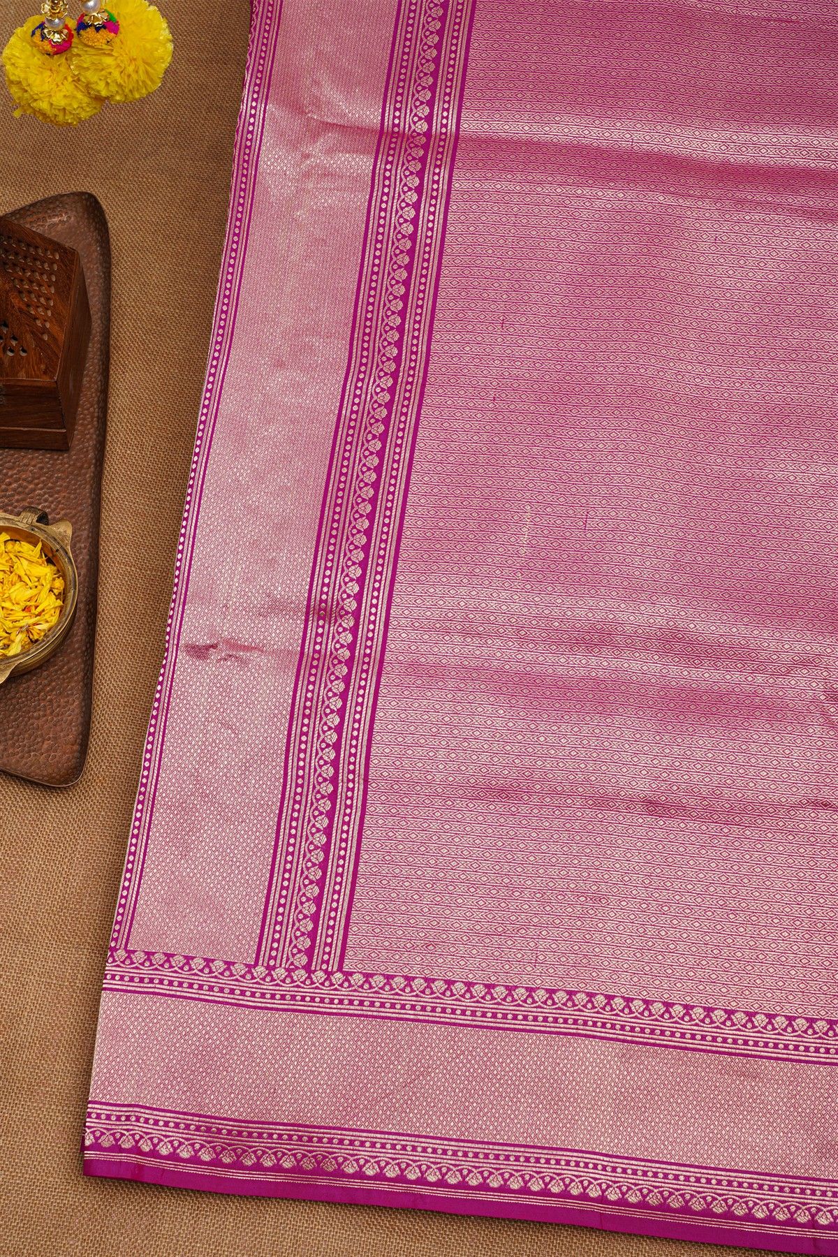 Banarasi Silk Magenta Saree