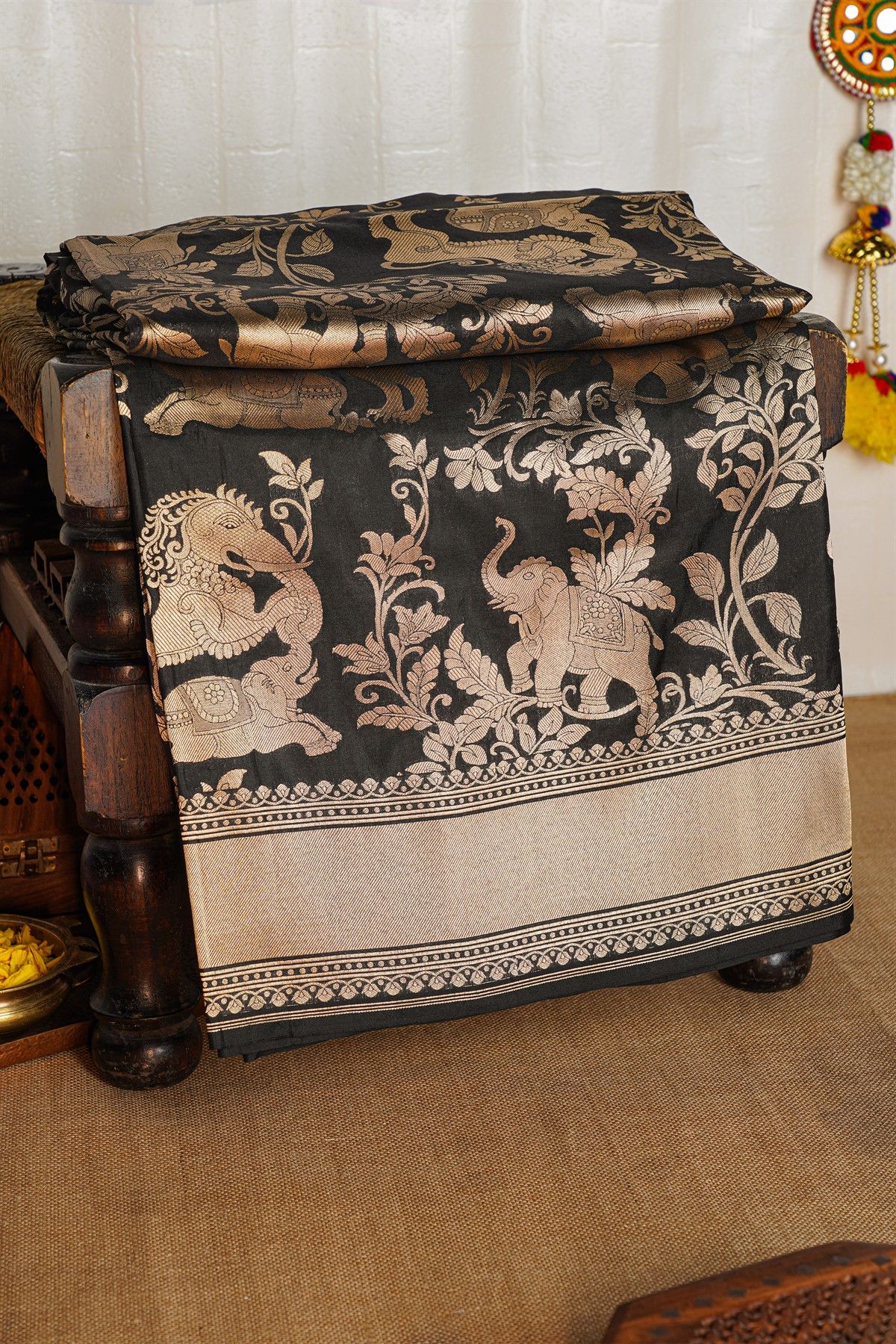 Banarasi Silk Black Saree