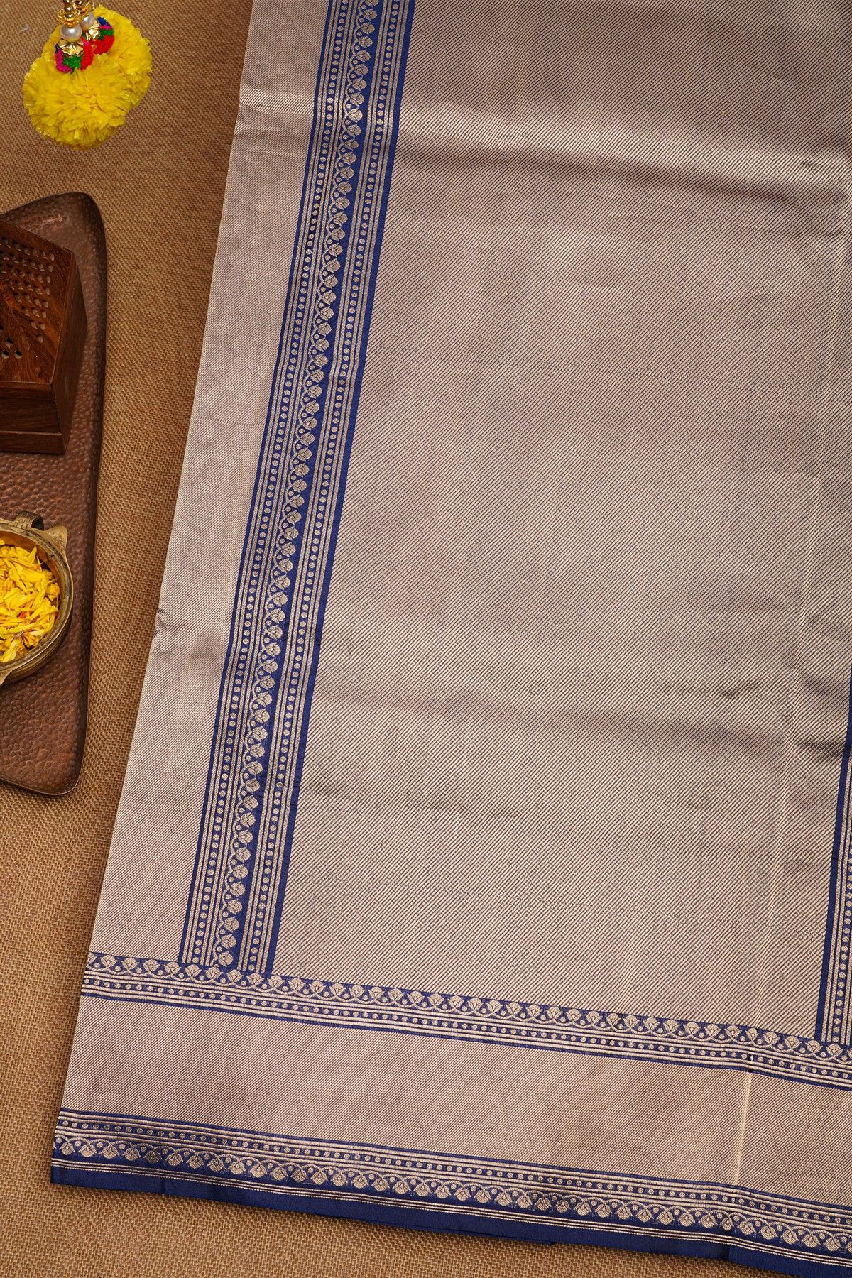 Banarasi Silk Navy Blue Saree