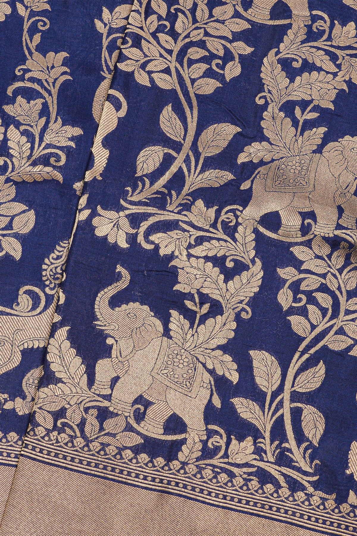 Banarasi Silk Navy Blue Saree