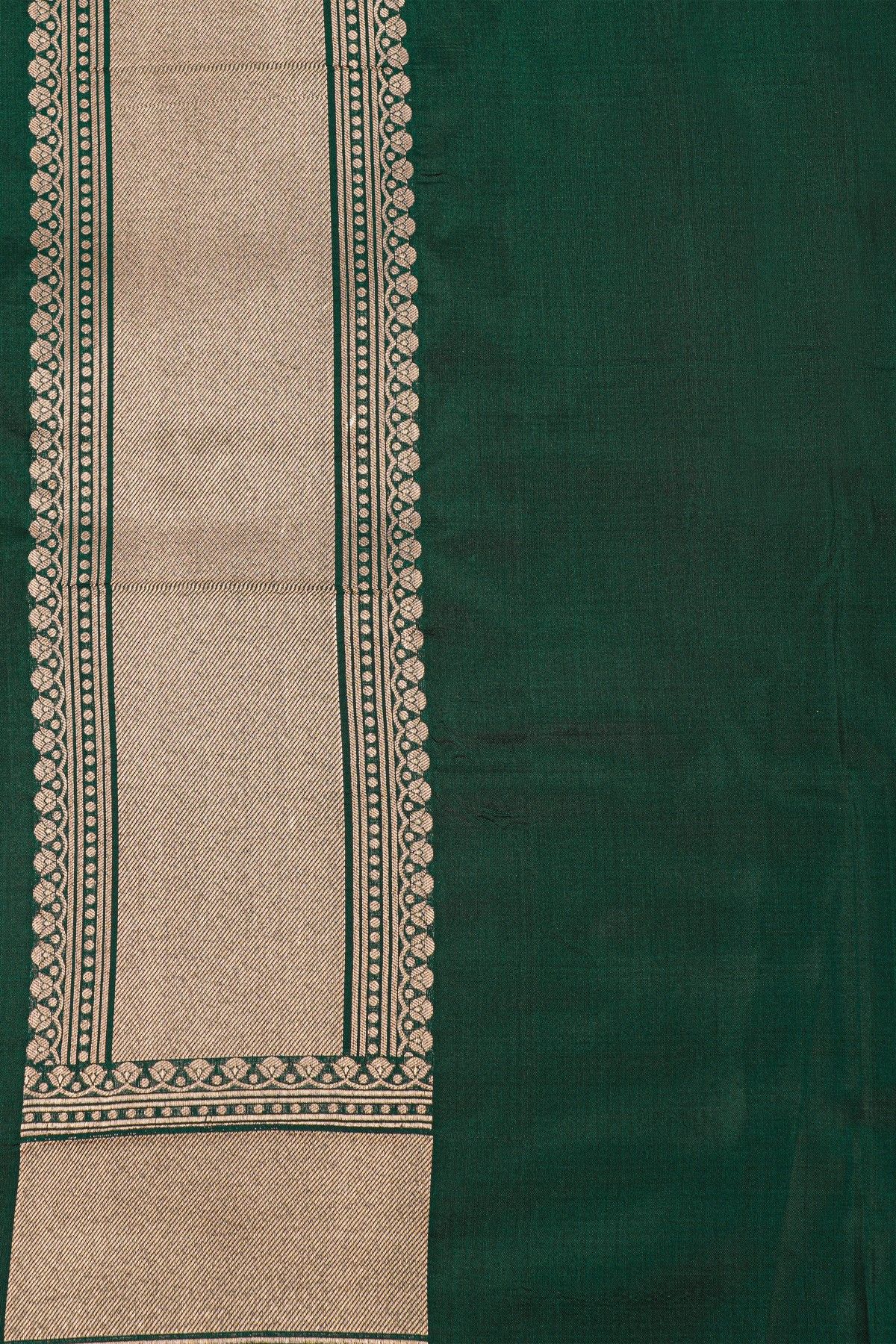 Banarasi Silk Bottle Green Saree