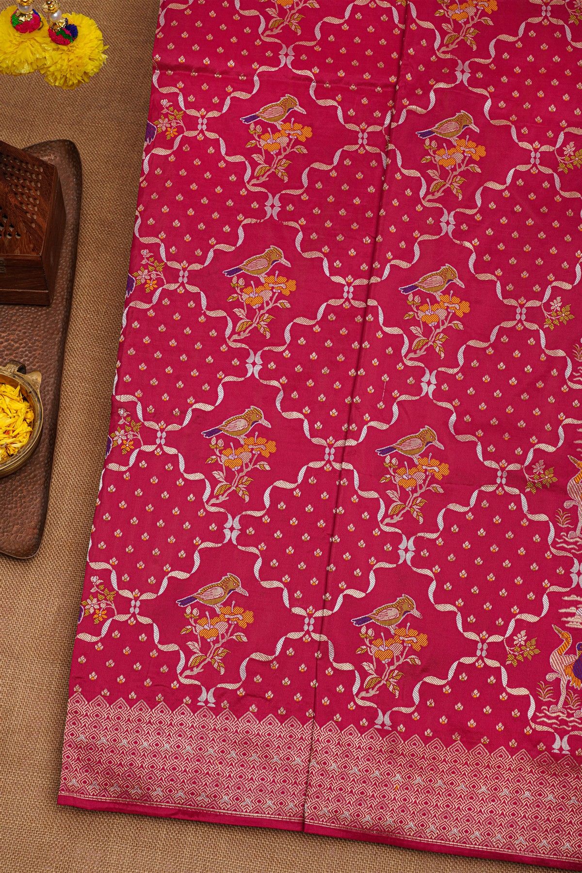 Banarasi Silk Magenta Saree