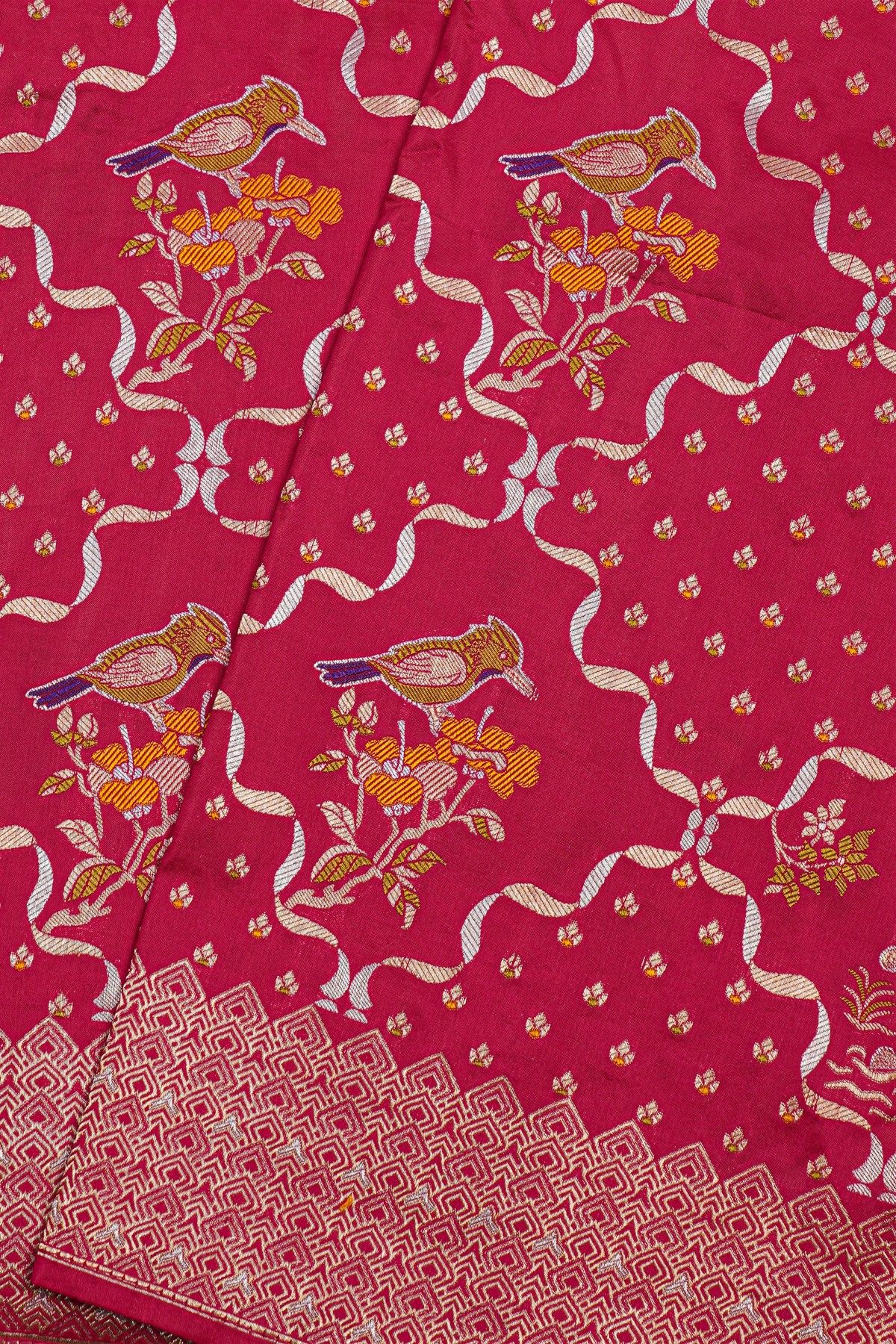 Banarasi Silk Magenta Saree