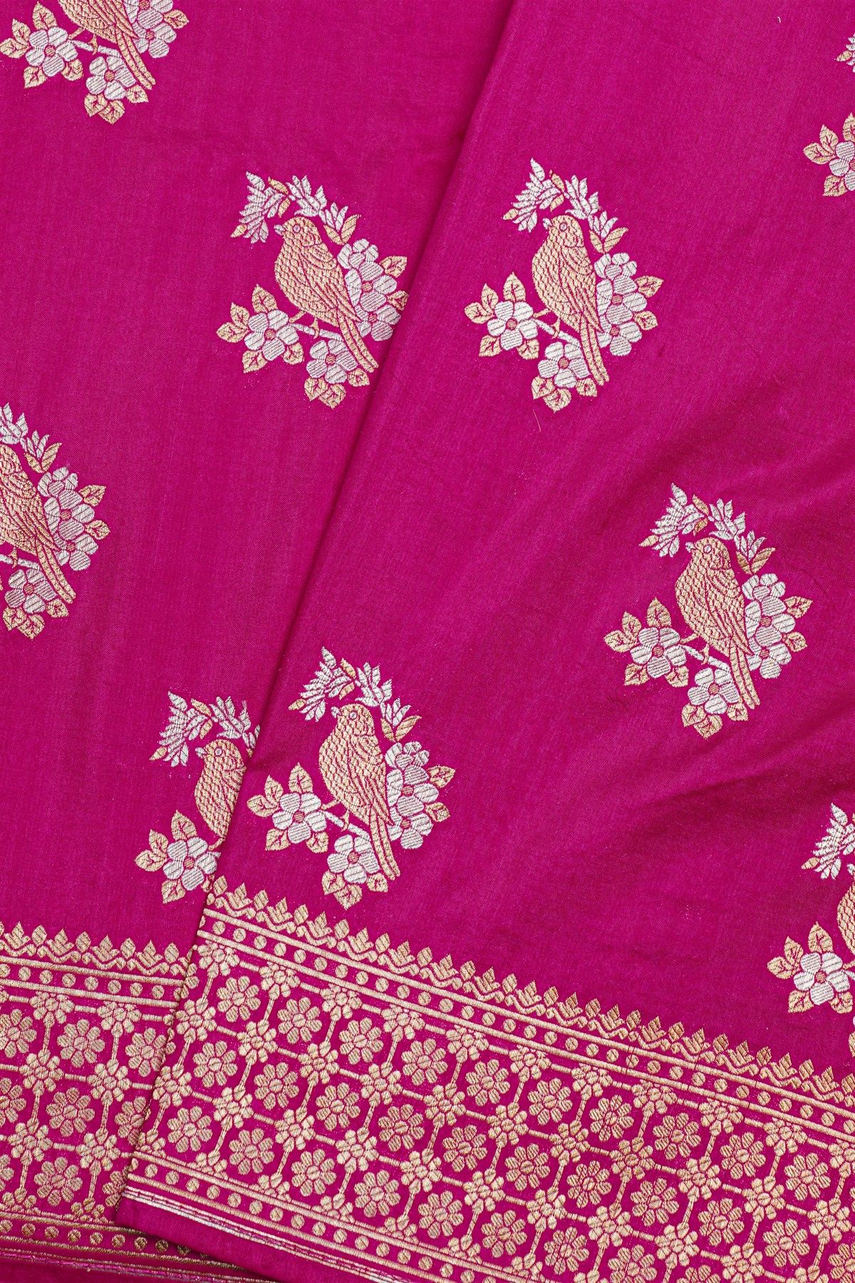 Banarasi Silk Magenta Saree