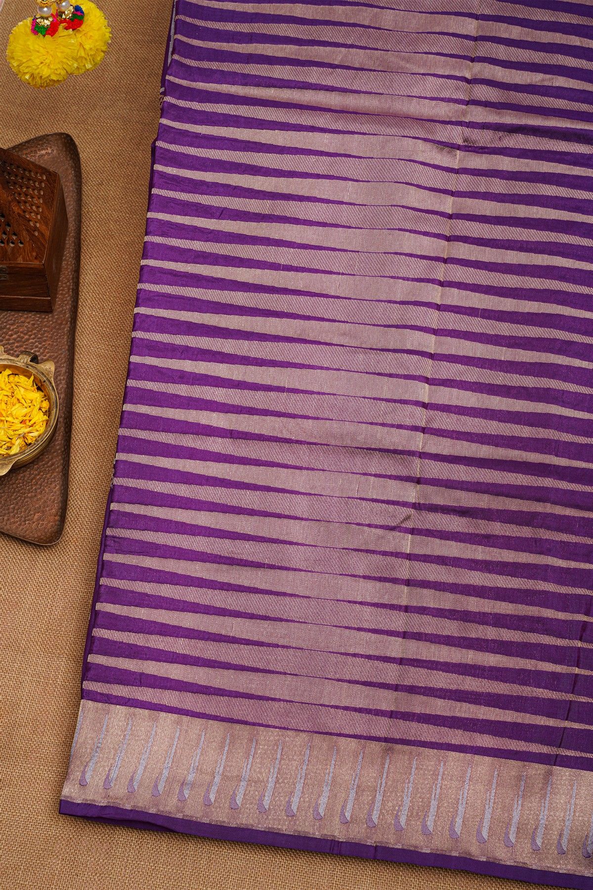 Banarasi Silk Purple Saree