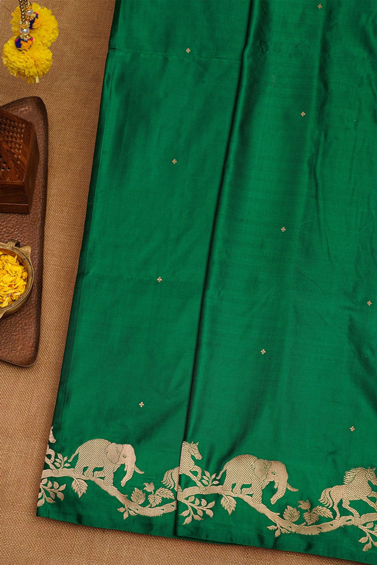 Banarasi Silk Green Saree