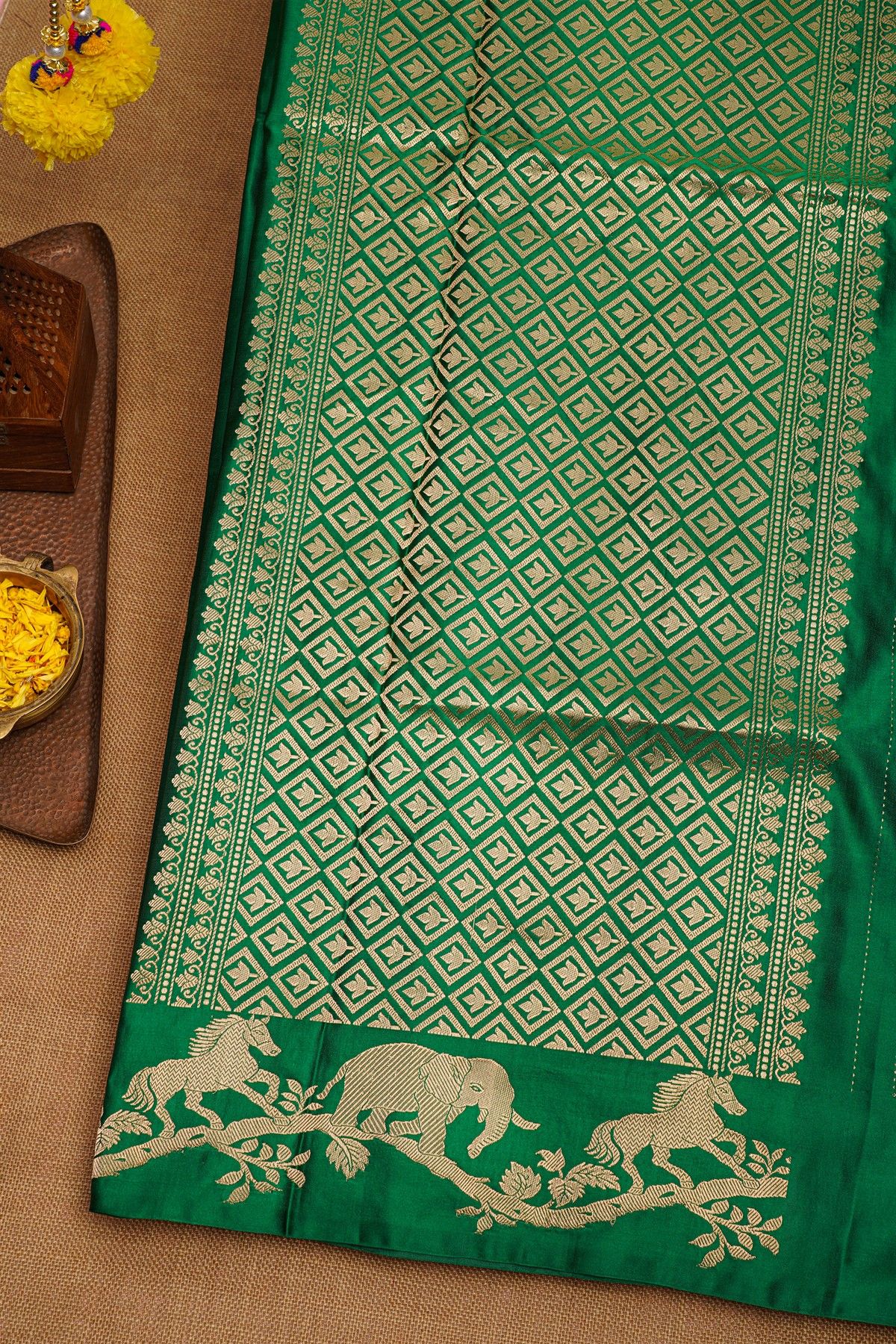 Banarasi Silk Green Saree