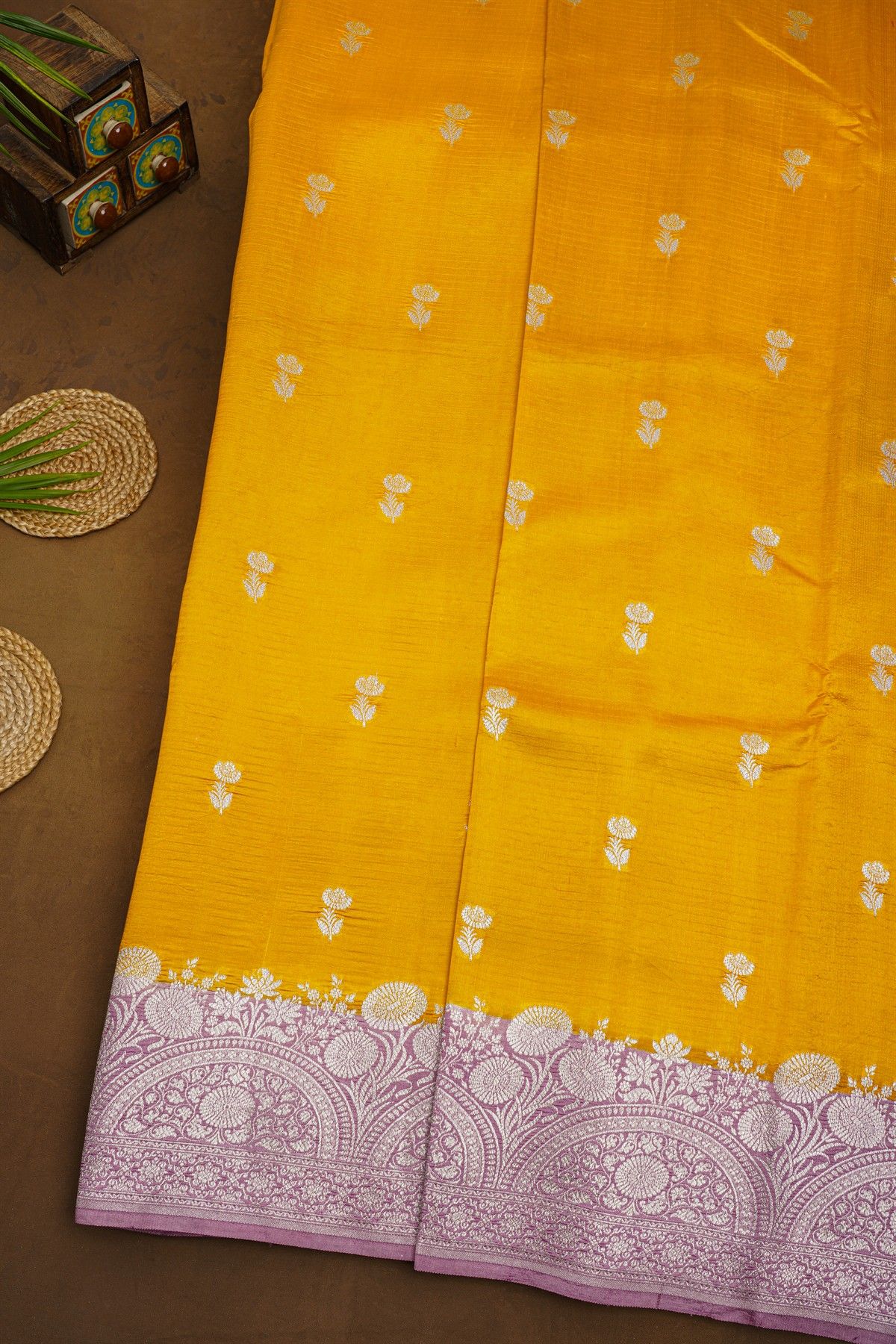 Fancy Matka Silk Orange  Saree