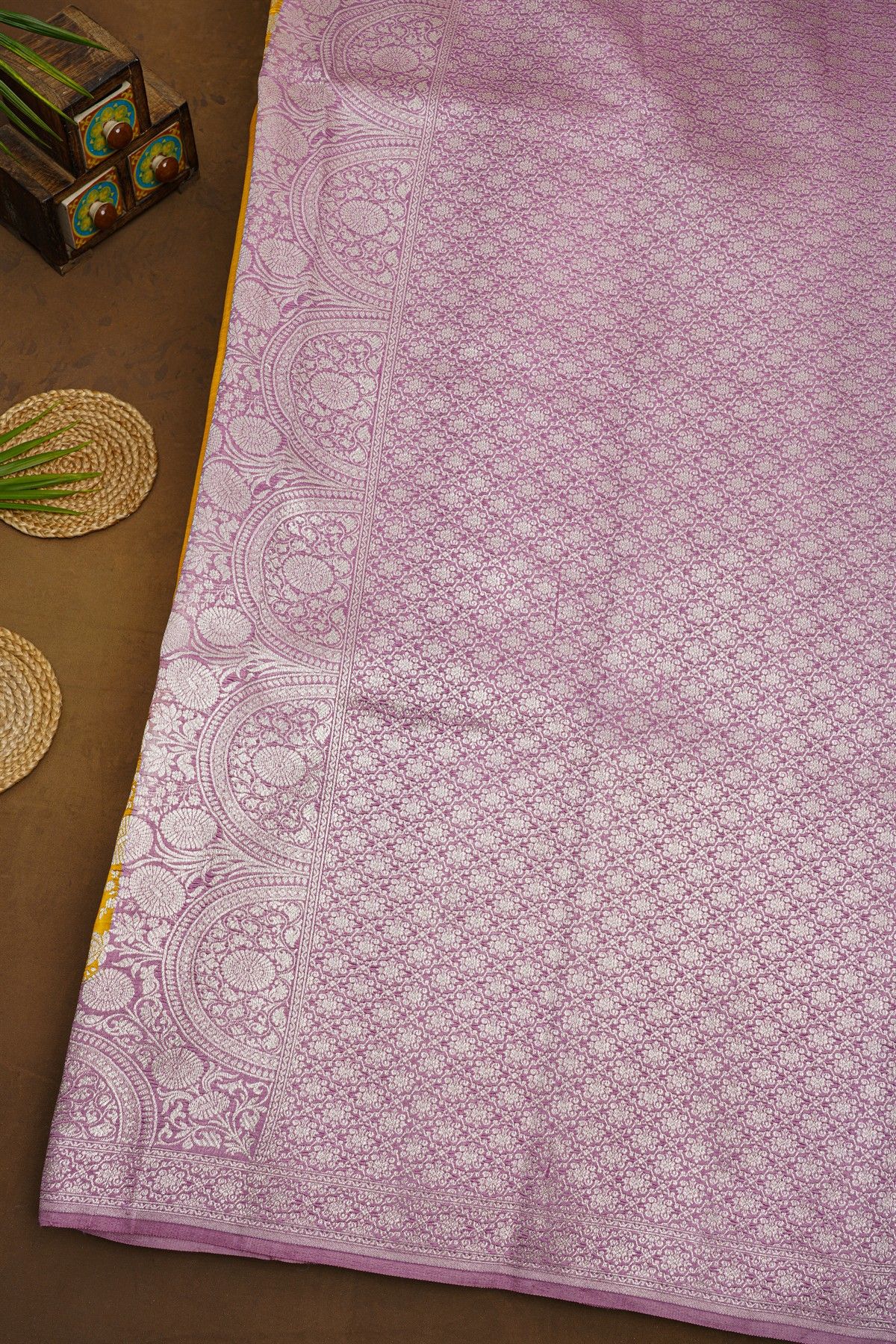 Fancy Matka Silk Orange  Saree