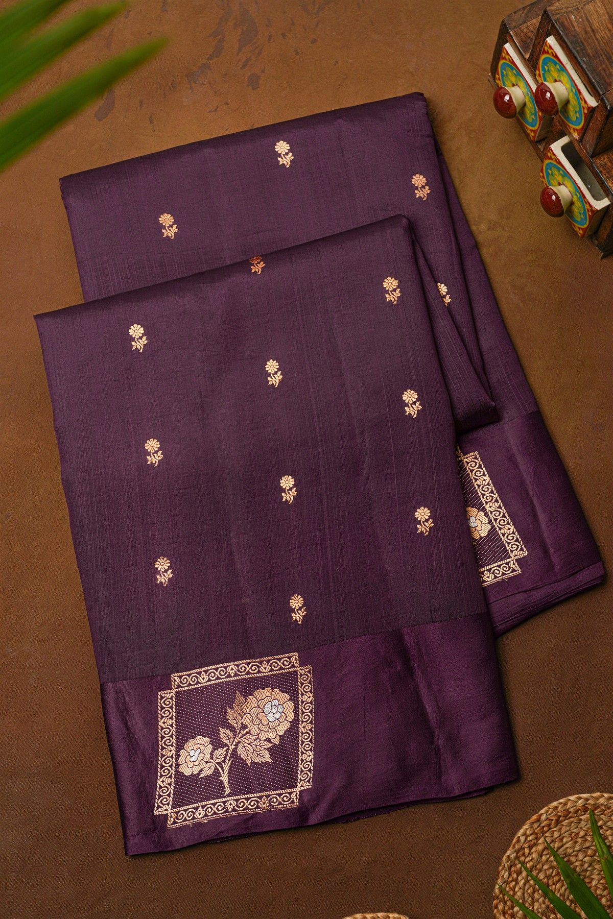 Fancy Silk Wine Saree