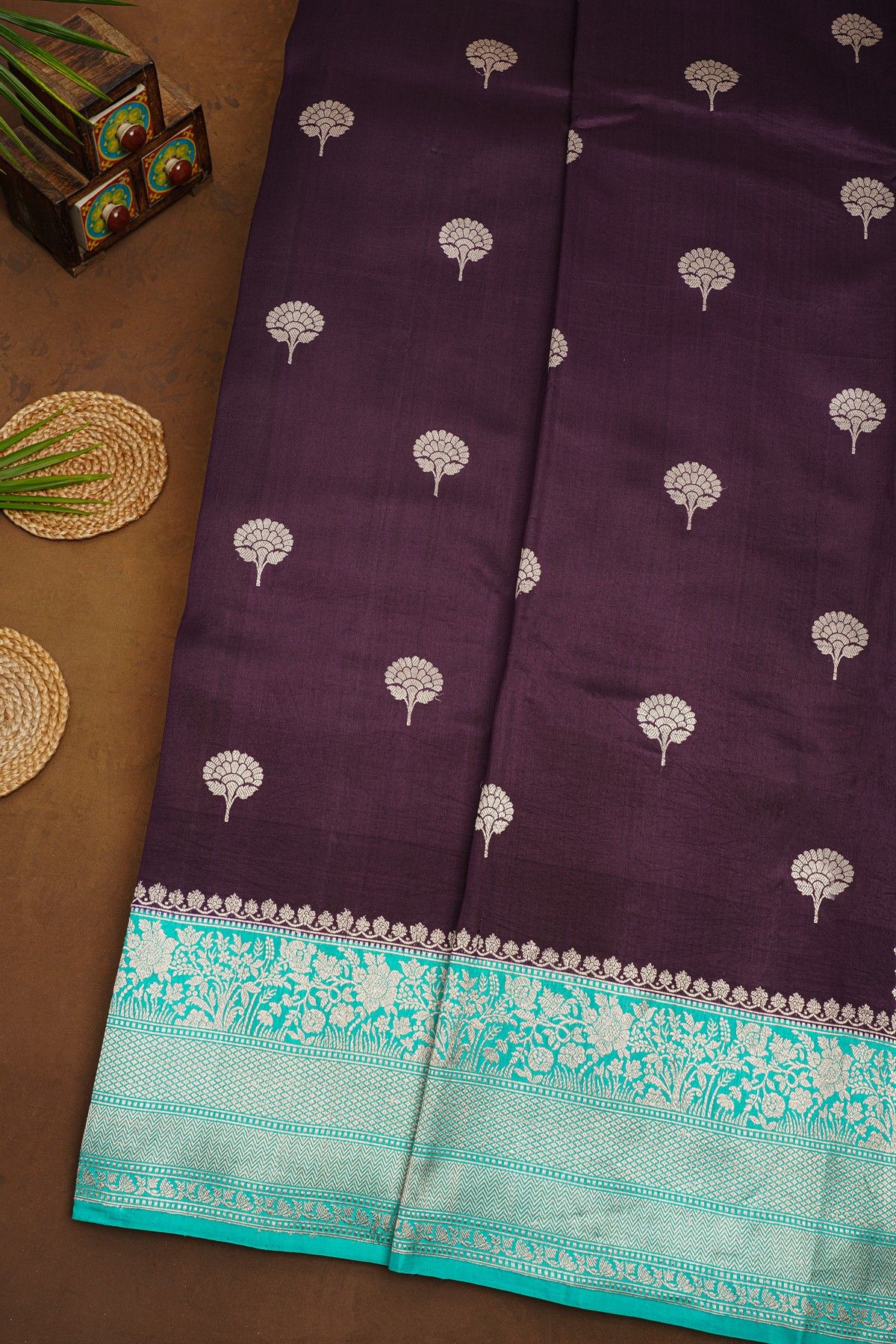 Fancy Matka Silk Wine Saree