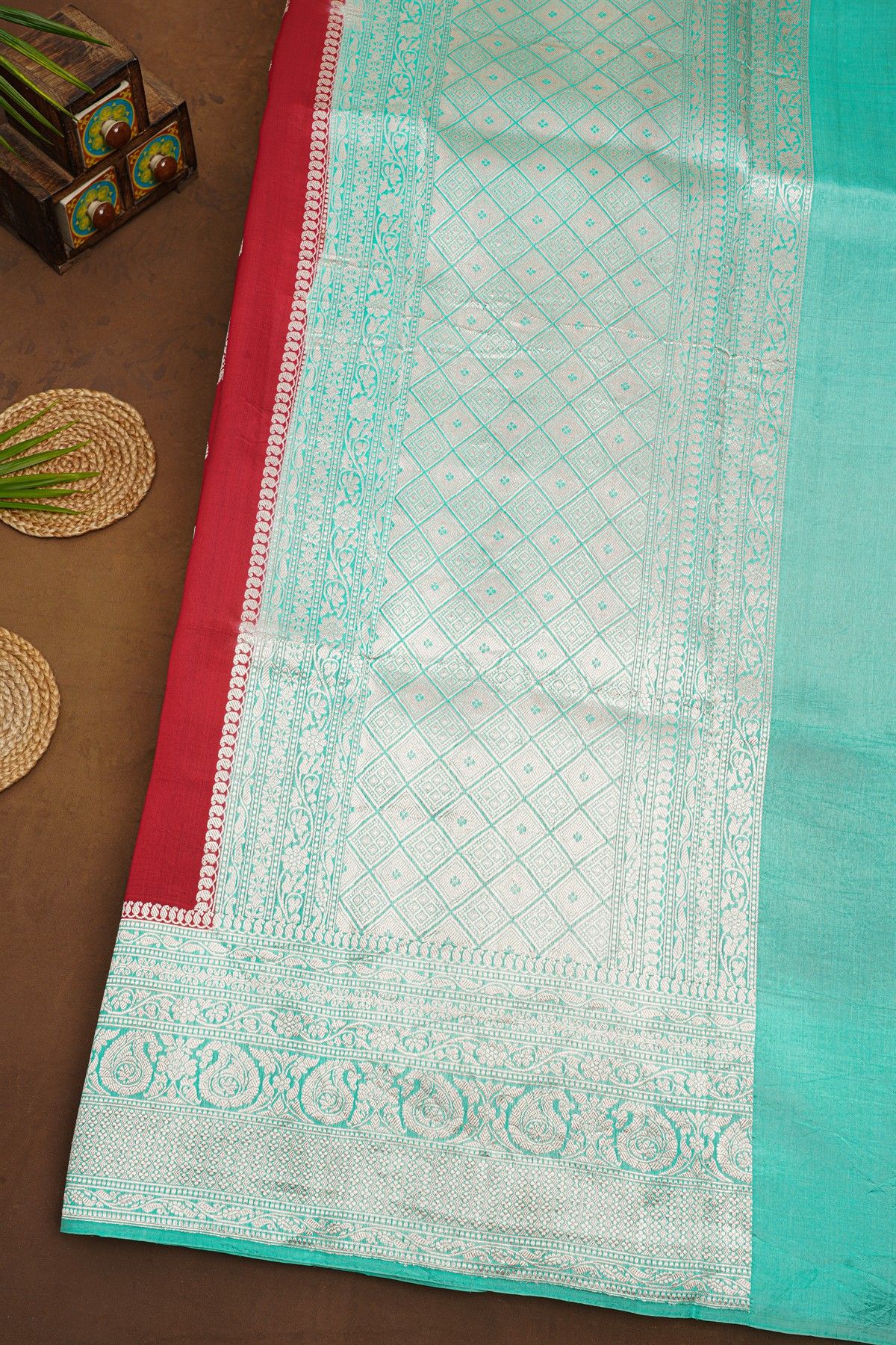 Fancy Matka Silk Red  Saree