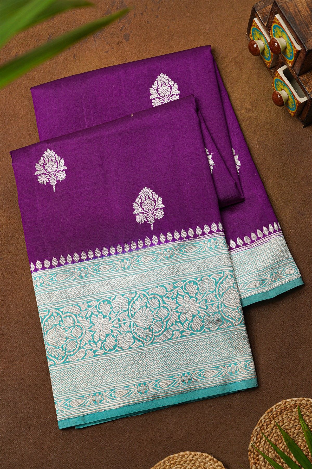 Fancy Matka Silk Purple Saree