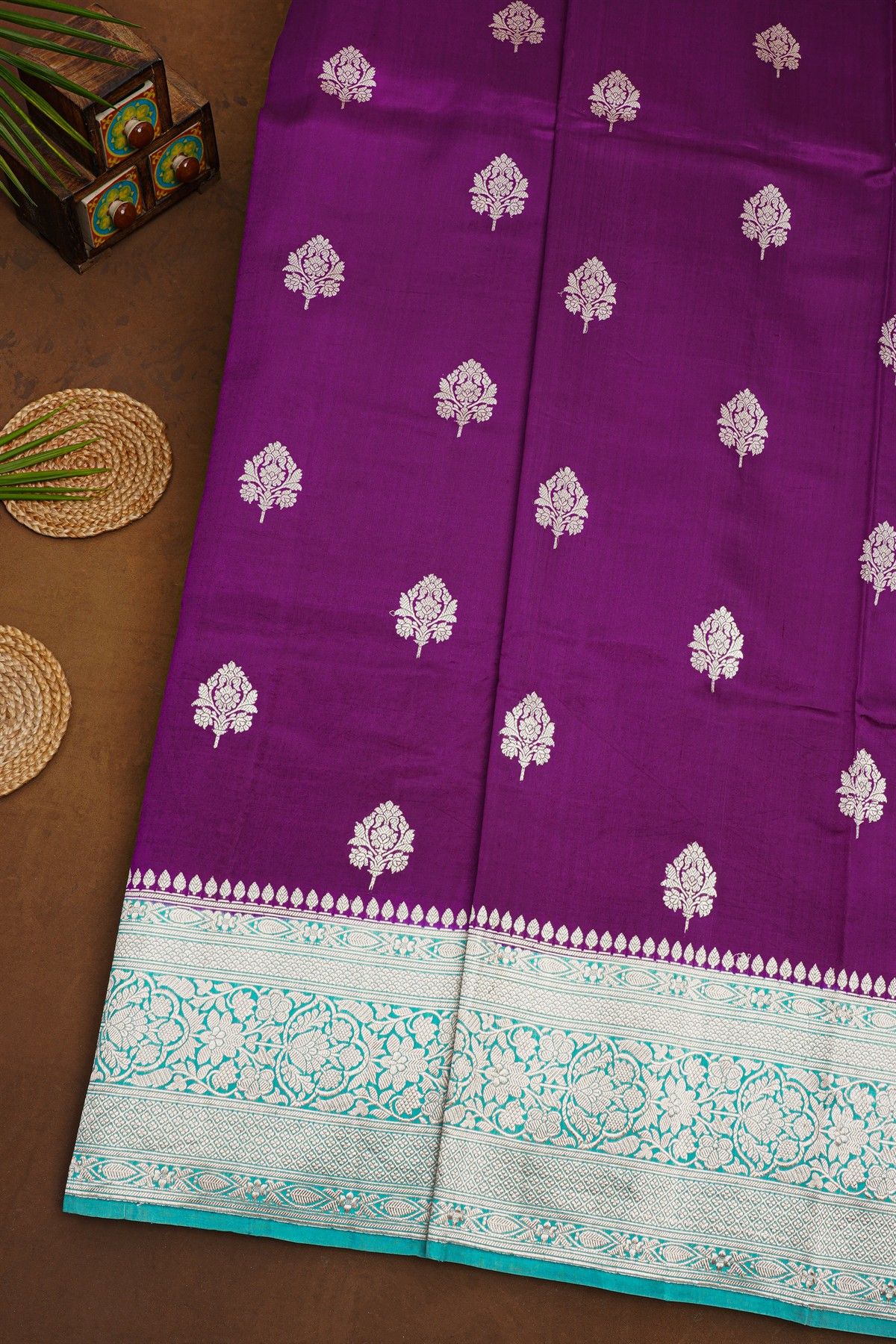 Fancy Matka Silk Purple Saree