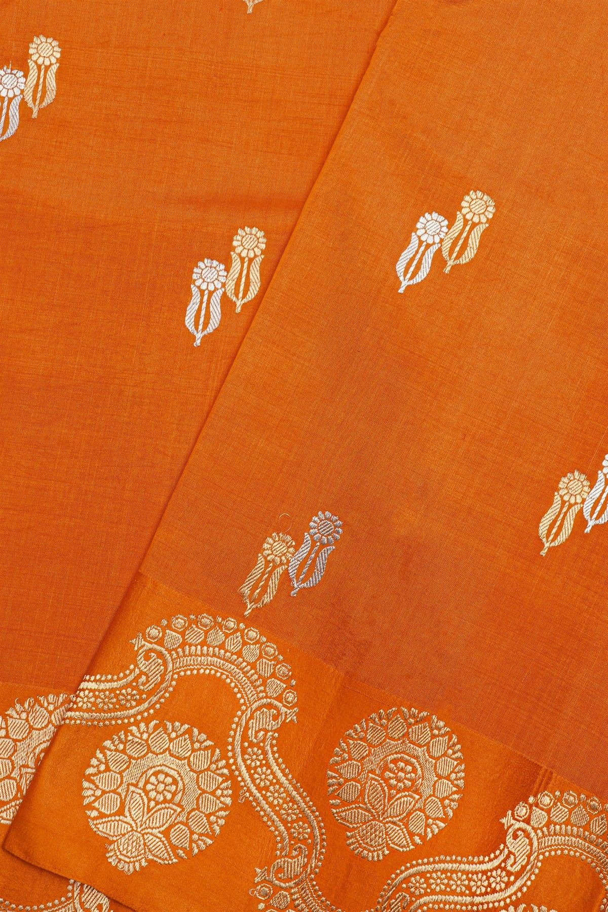 Fancy Matka Silk Orange Saree