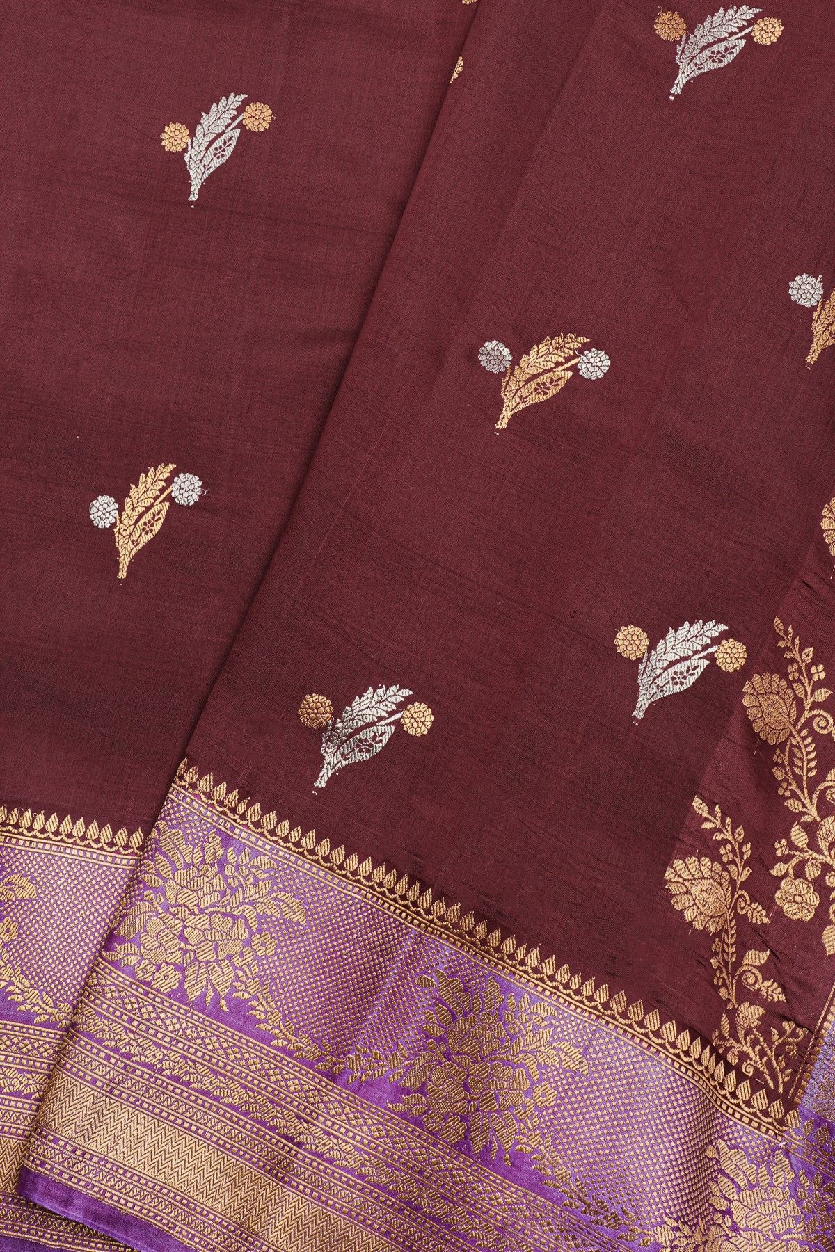 Fancy Matka Silk Wine Saree