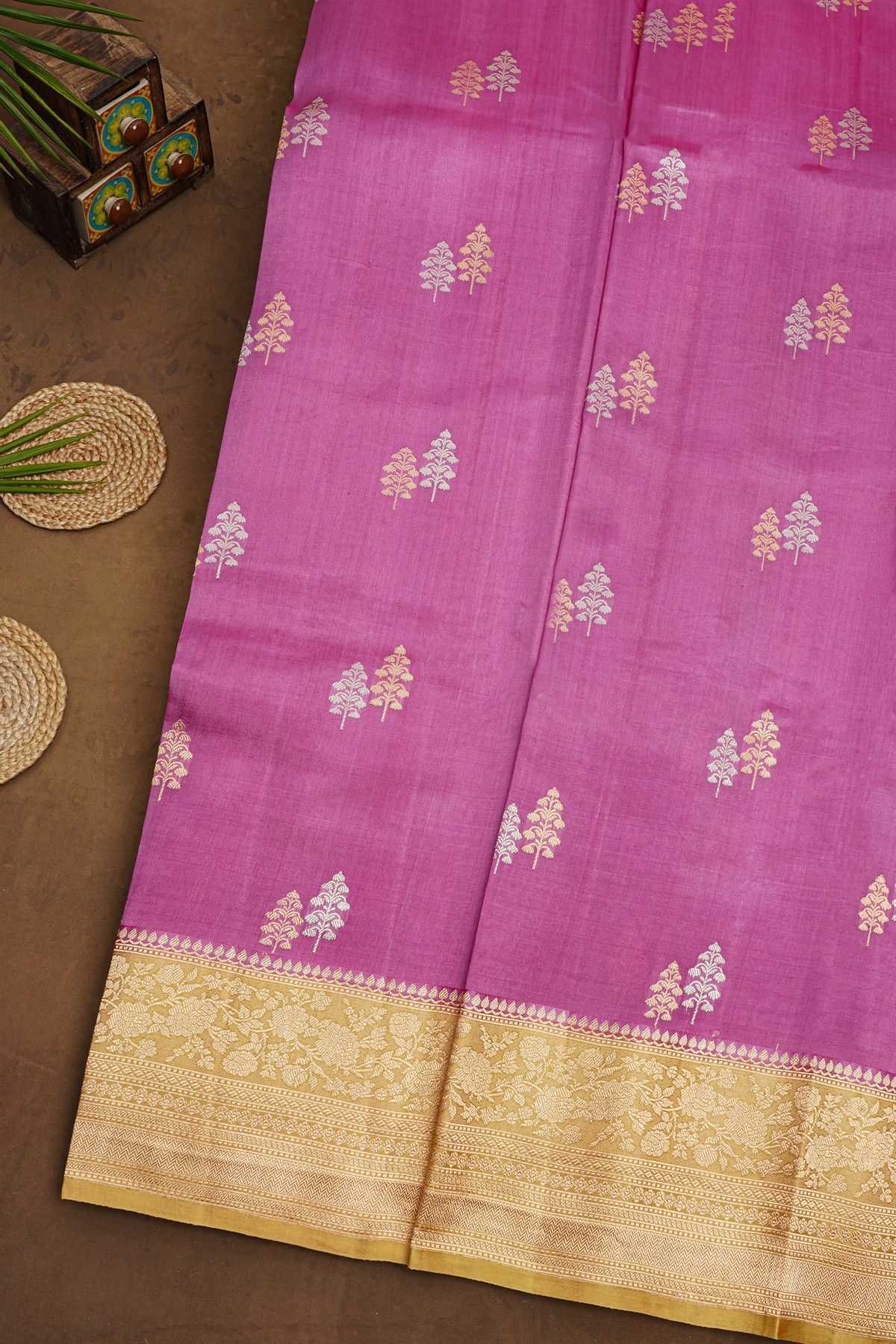 Fancy Matka Silk Lavender Saree