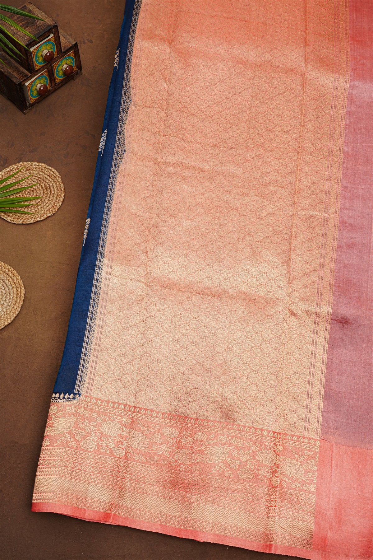 Fancy Matka Silk Blue Saree