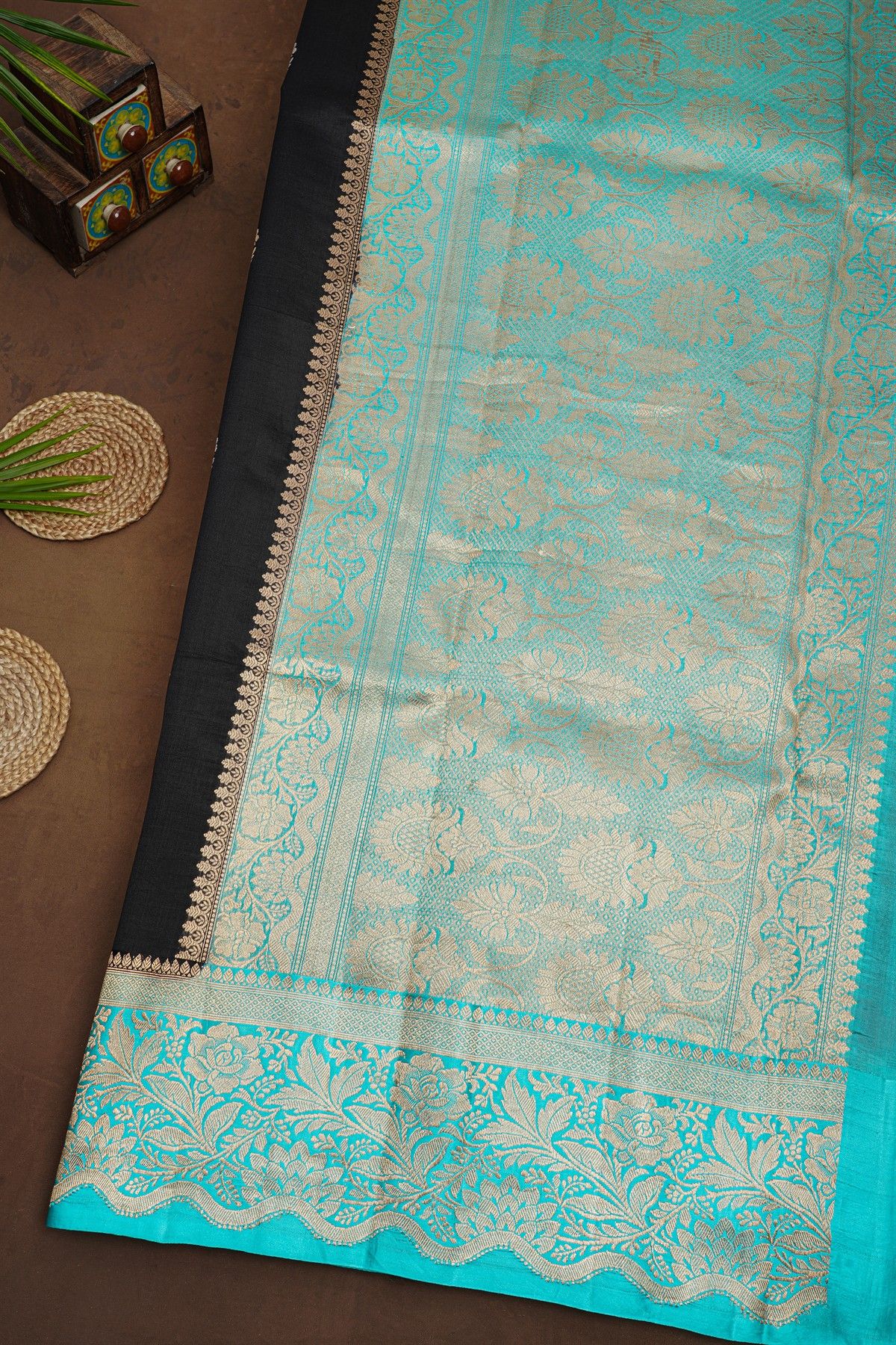 Matka Silk Black Saree