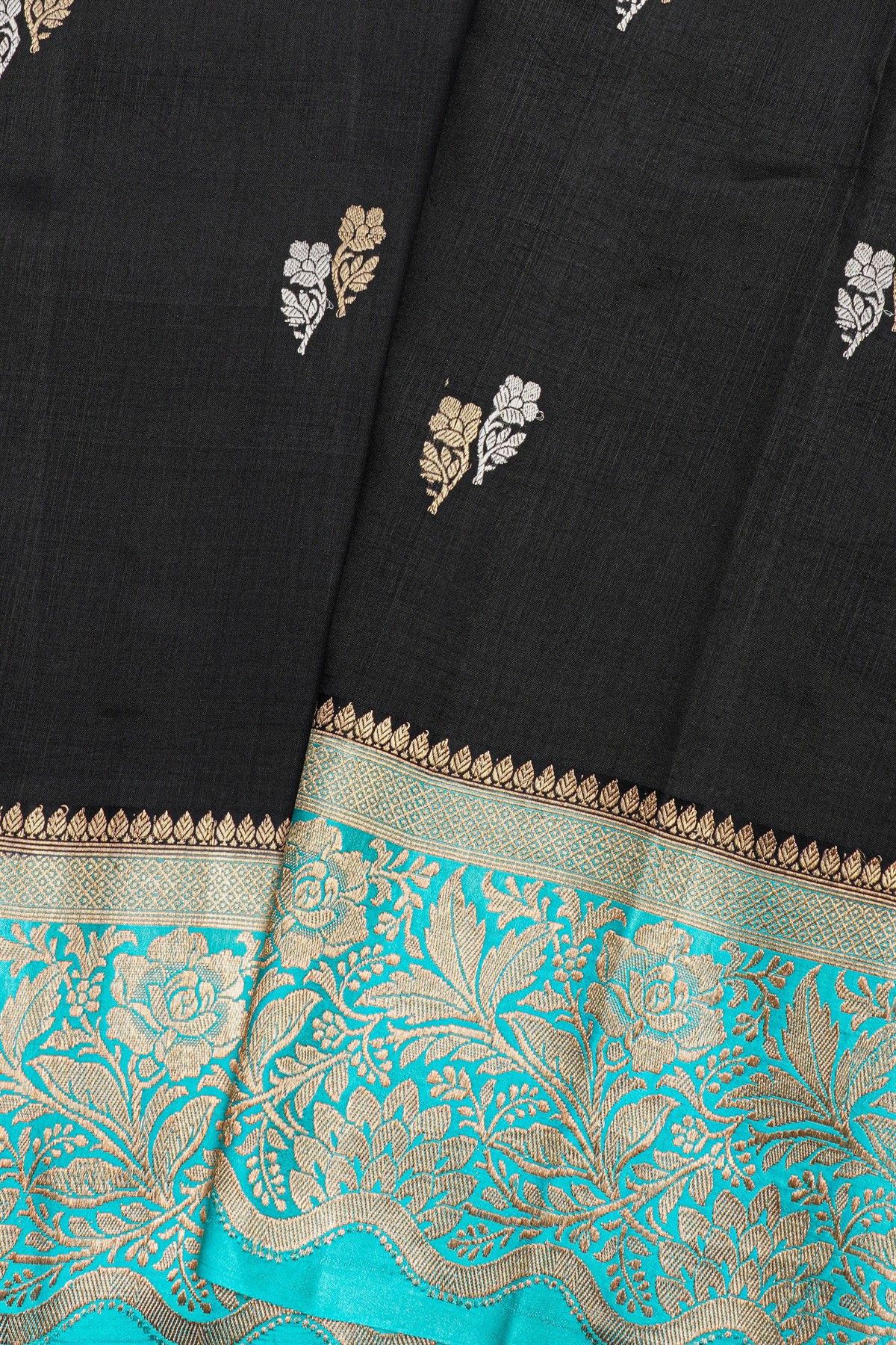 Matka Silk Black Saree