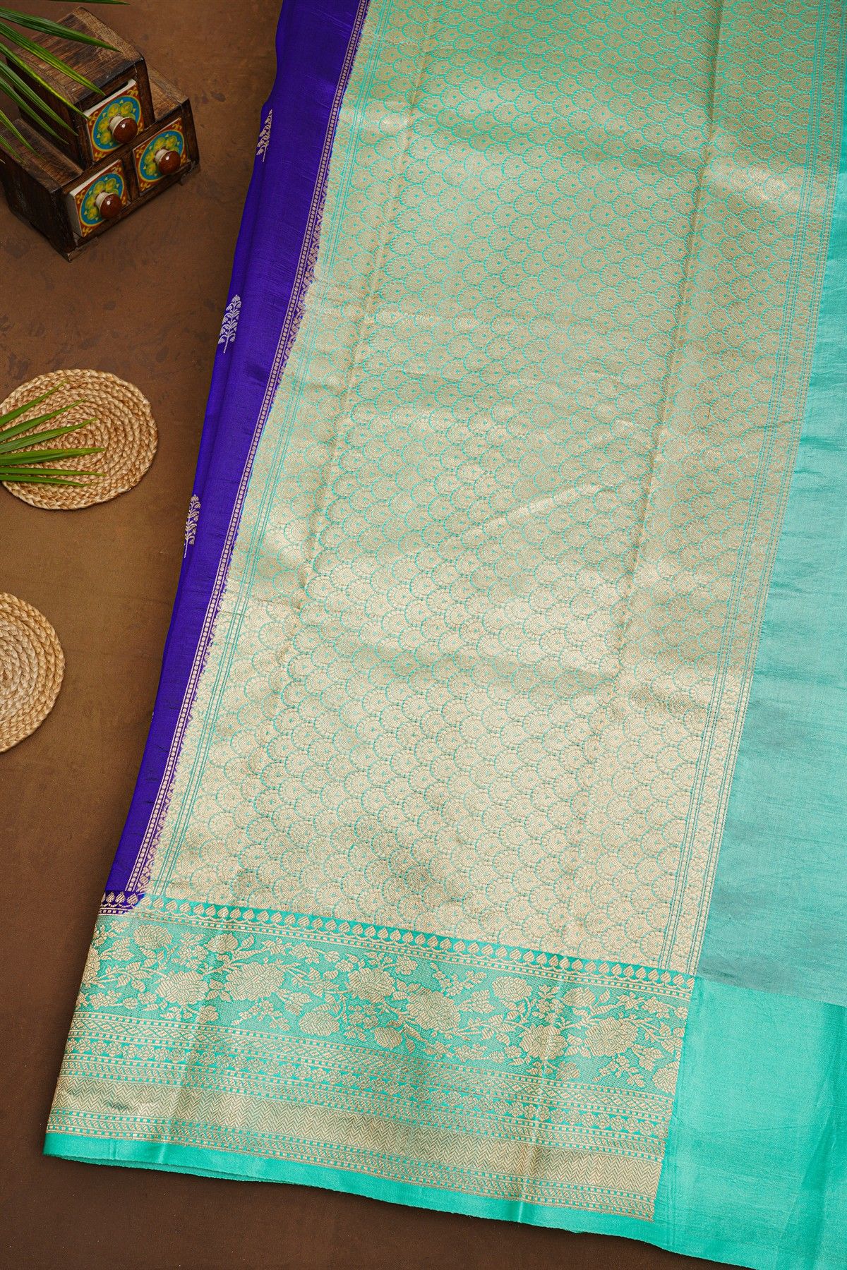 Matka Silk Violet Saree
