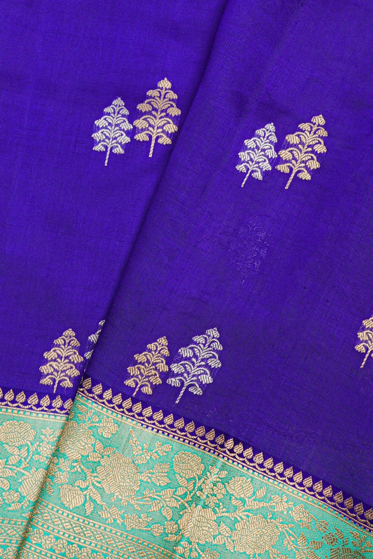 Matka Silk Violet Saree