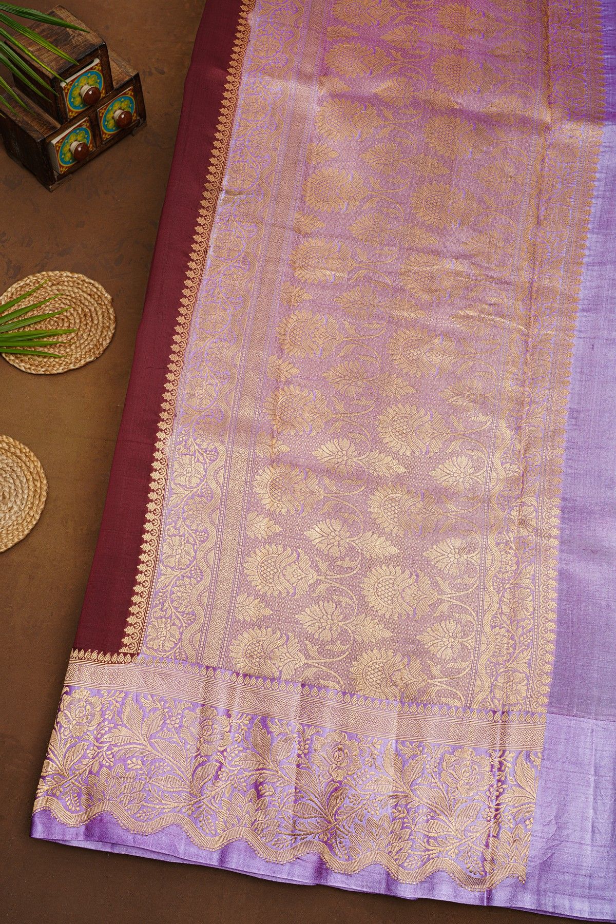 Matka Silk Wine Saree
