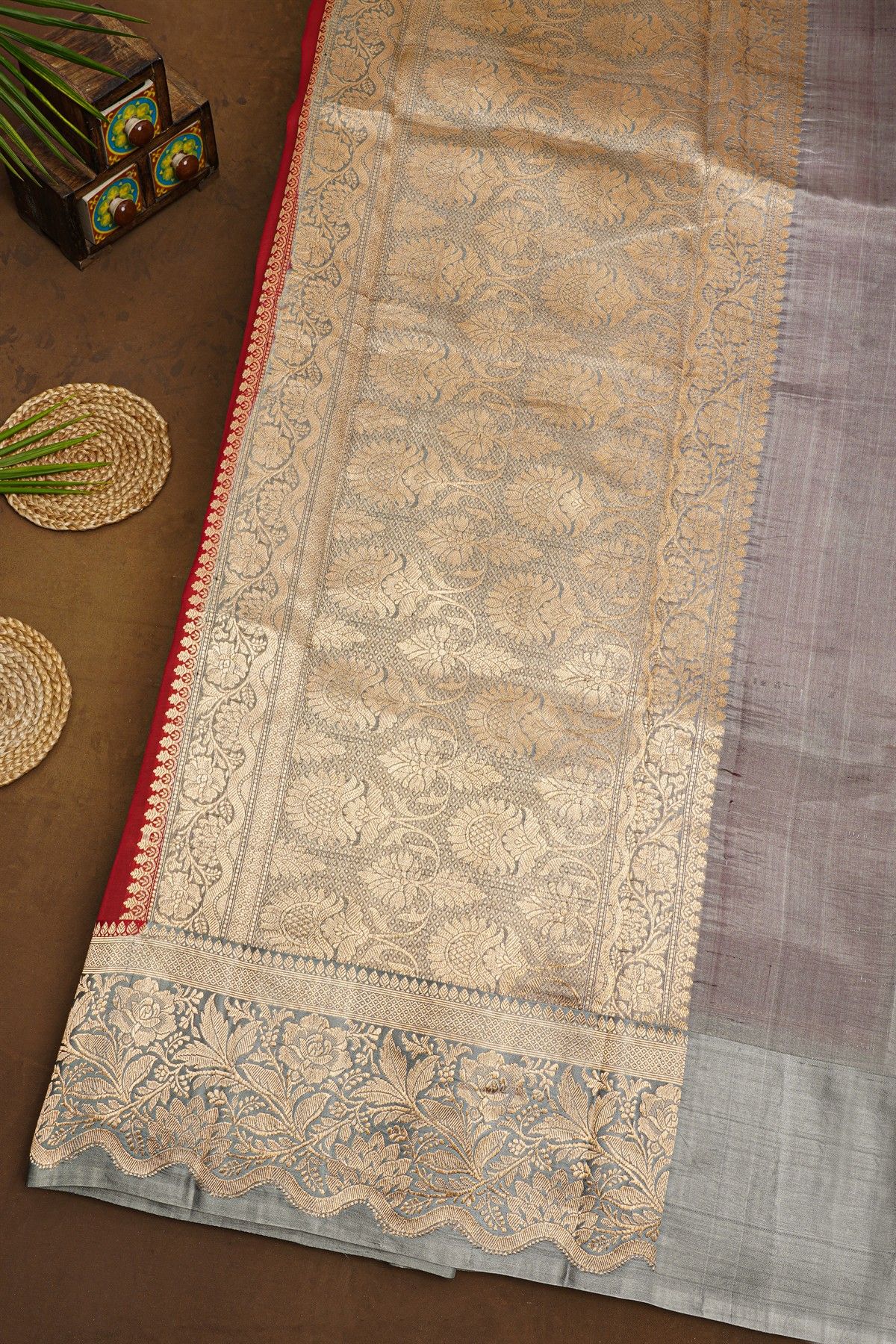 Matka Silk Red Saree