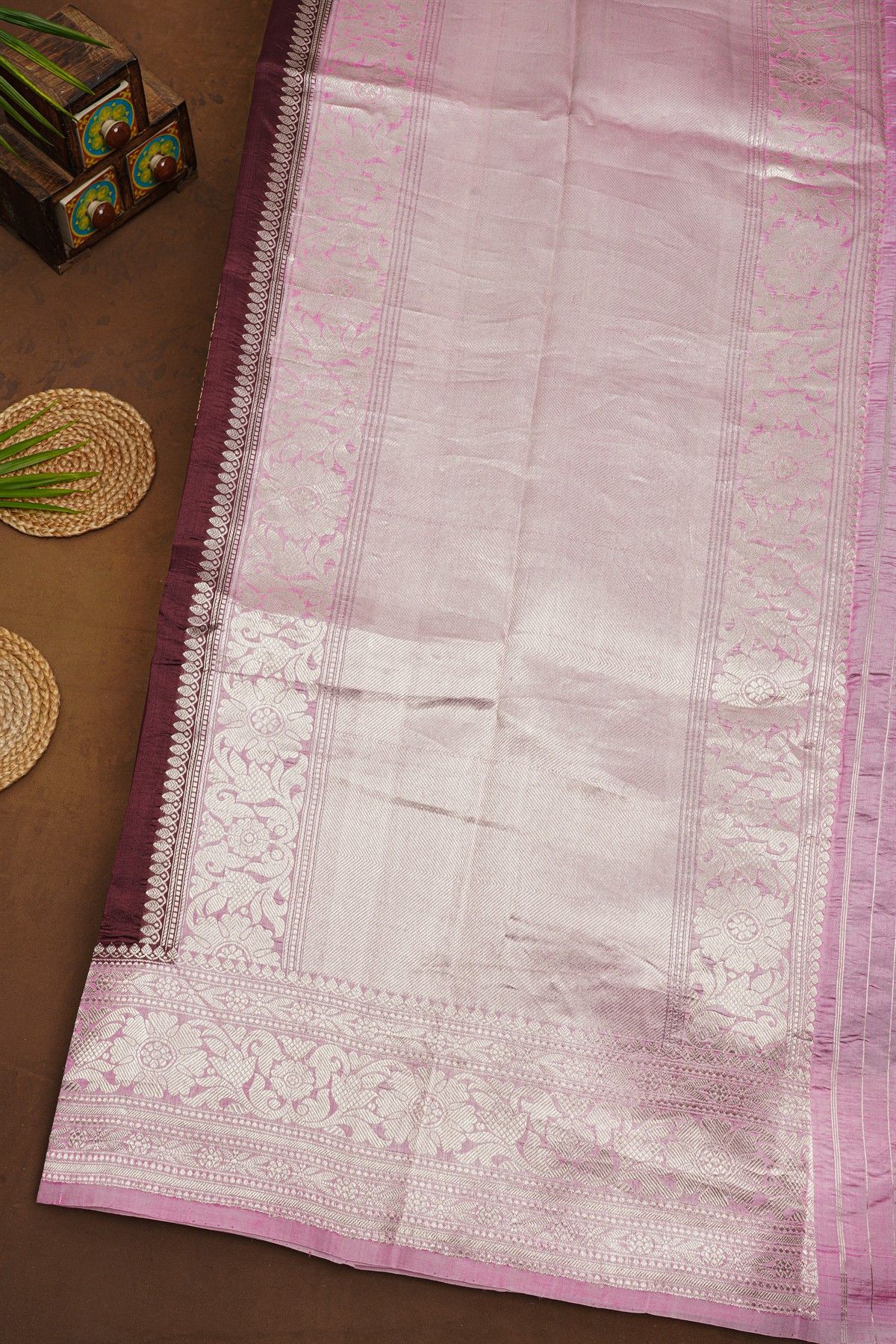 Matka Silk Wine Saree